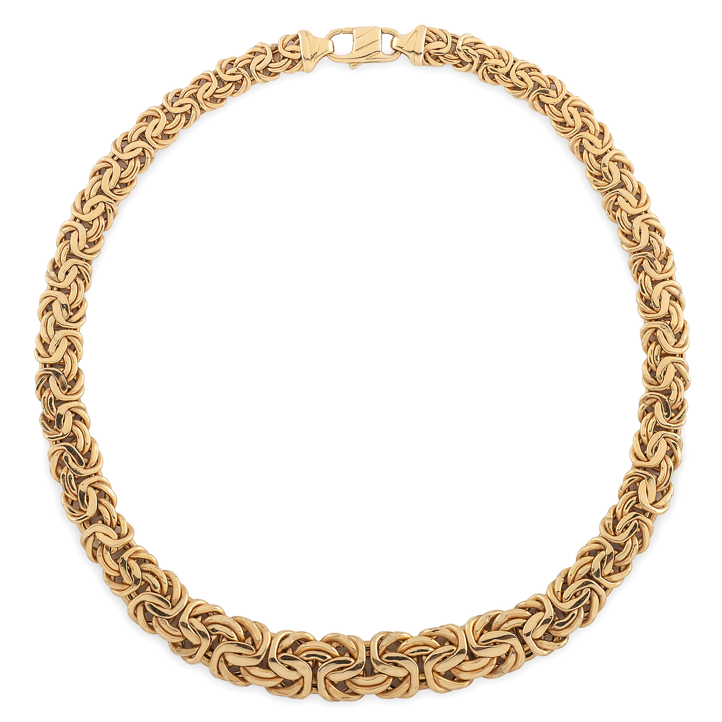 14 Karat Yellow Gold Byzantine Necklace Cowan's Auction House The
