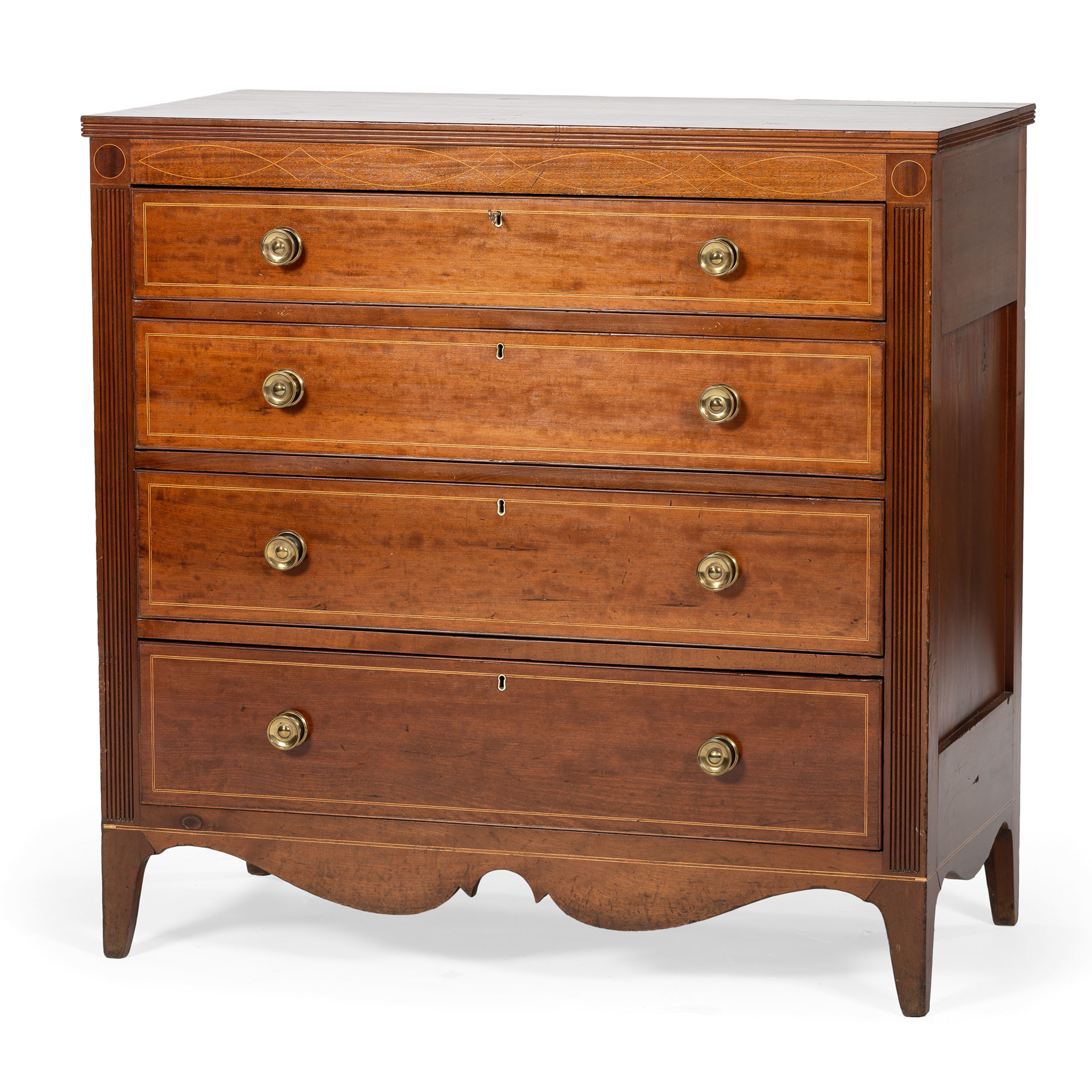 Antique Sheraton Chest Of Drawers Sheraton Inlaid Chest of Drawers Cowan's Auction House The Midwest's