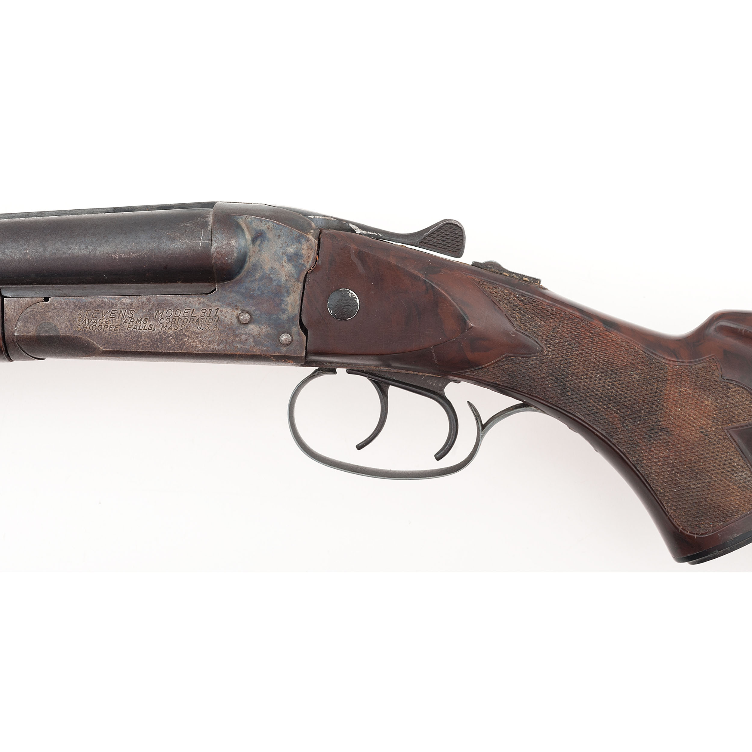 **Stevens Model 311 DoubleBarrel Hammer Shotgun Cowan's Auction