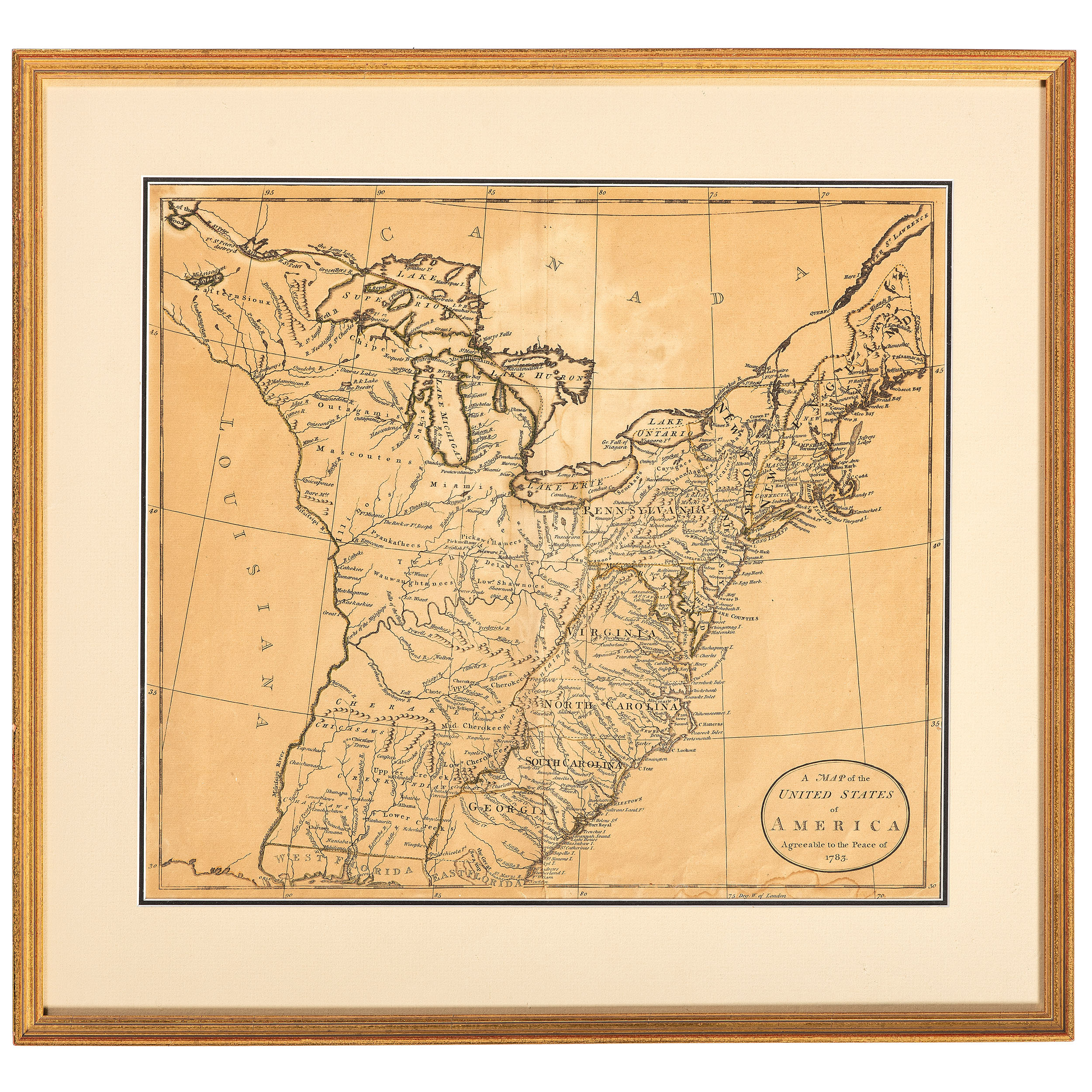 A Map Of The United States In 1492 Two Early English Maps of the United States, Cowan's Auction House