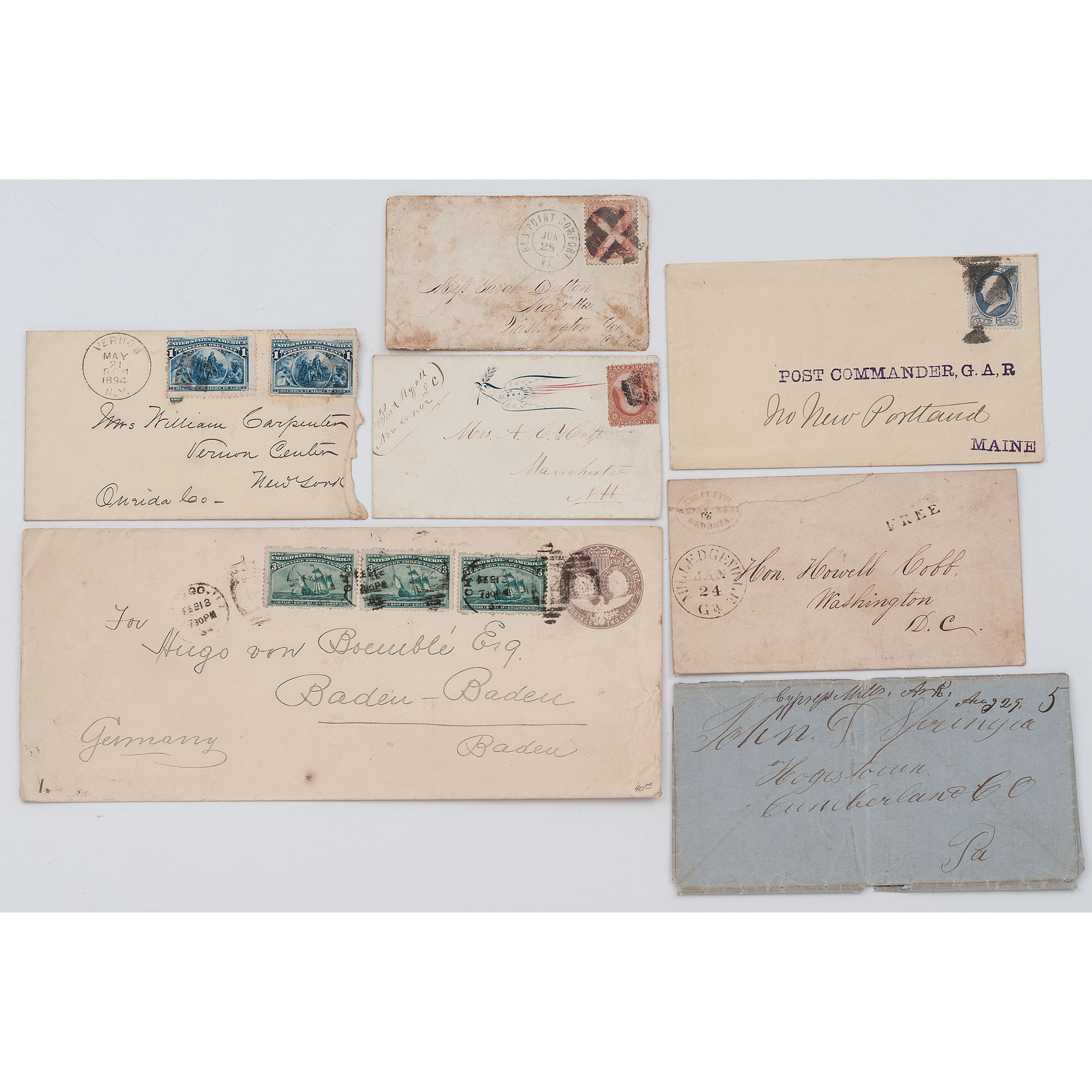 [PHILATELY]. Large lot of philatelic items, most 19th century