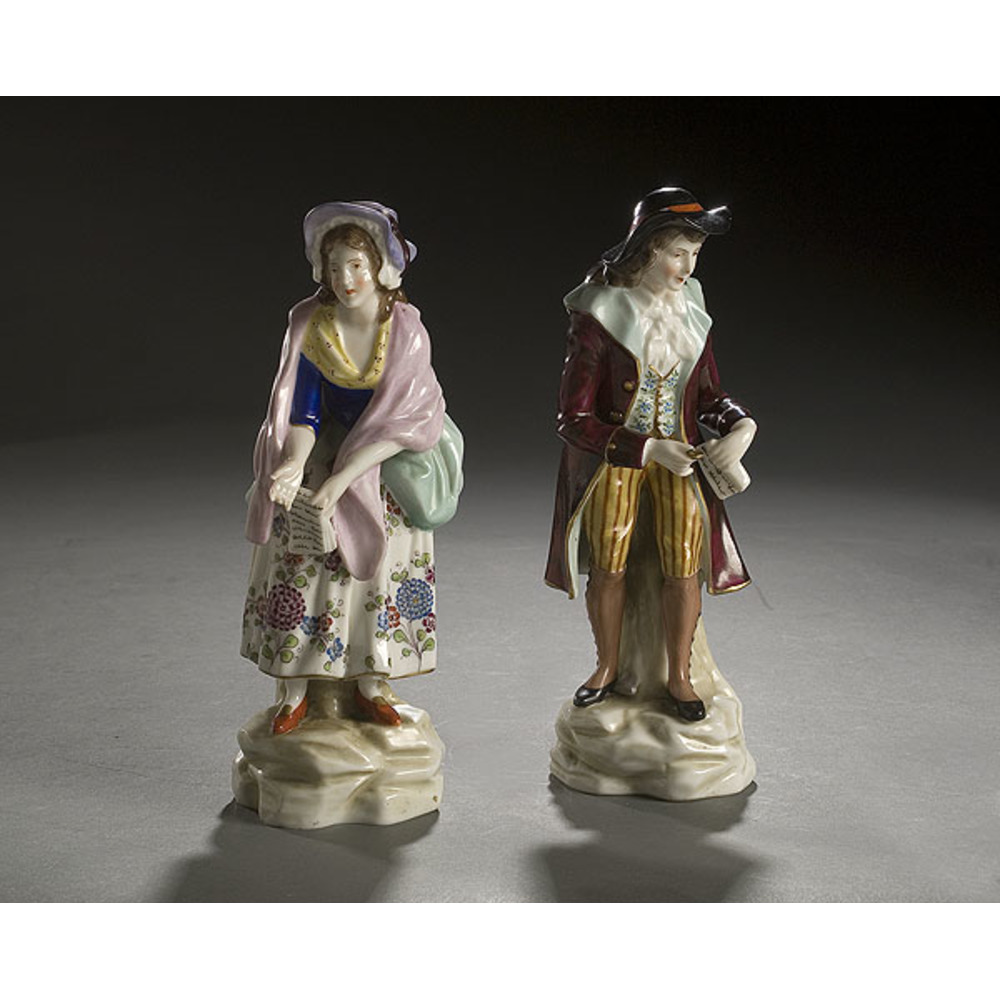 Pair of Paris Porcelain Figures of Ballad Sellers, Cowan's Auction