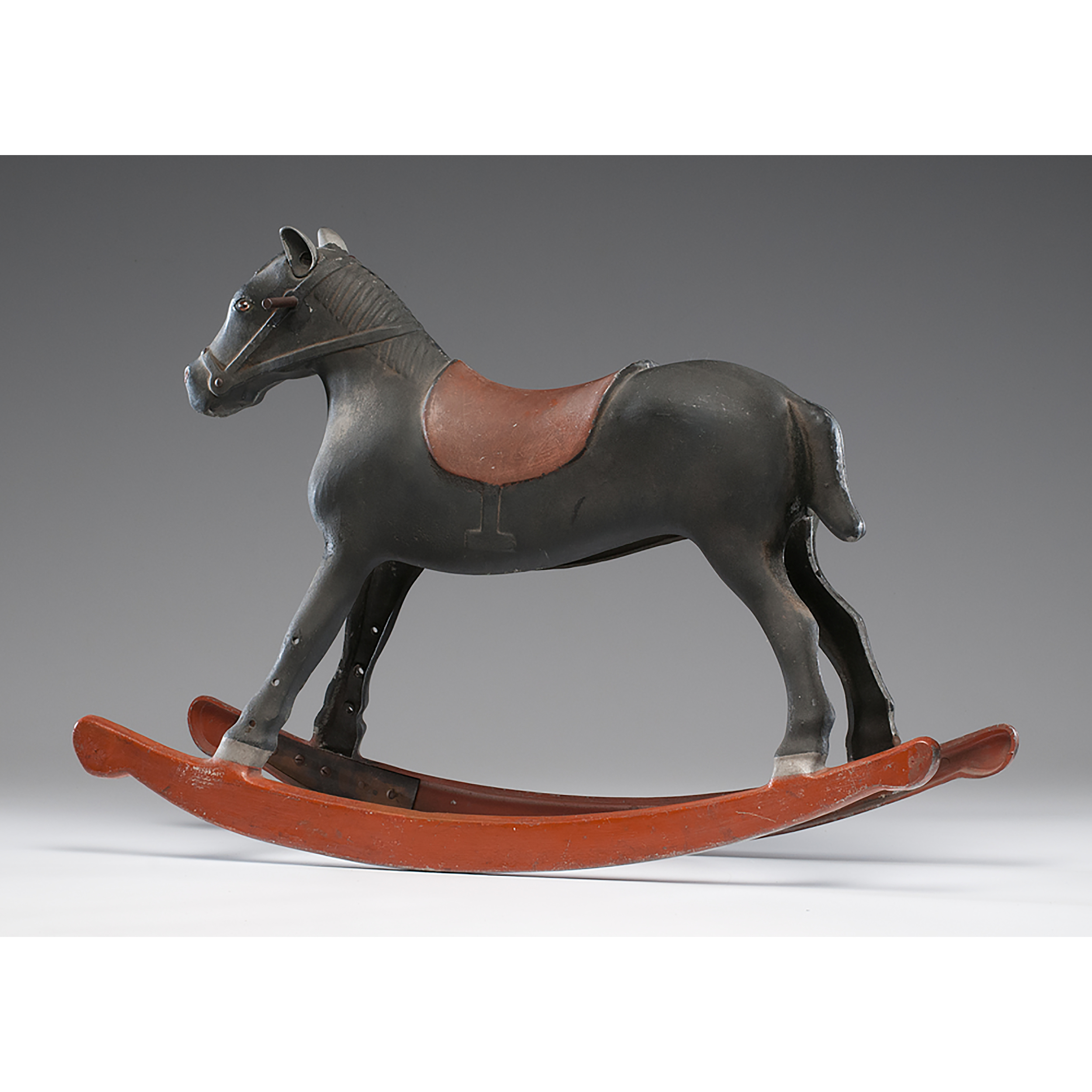 Painted Metal Rocking Horse Cowan's Auction House The Midwest's Most