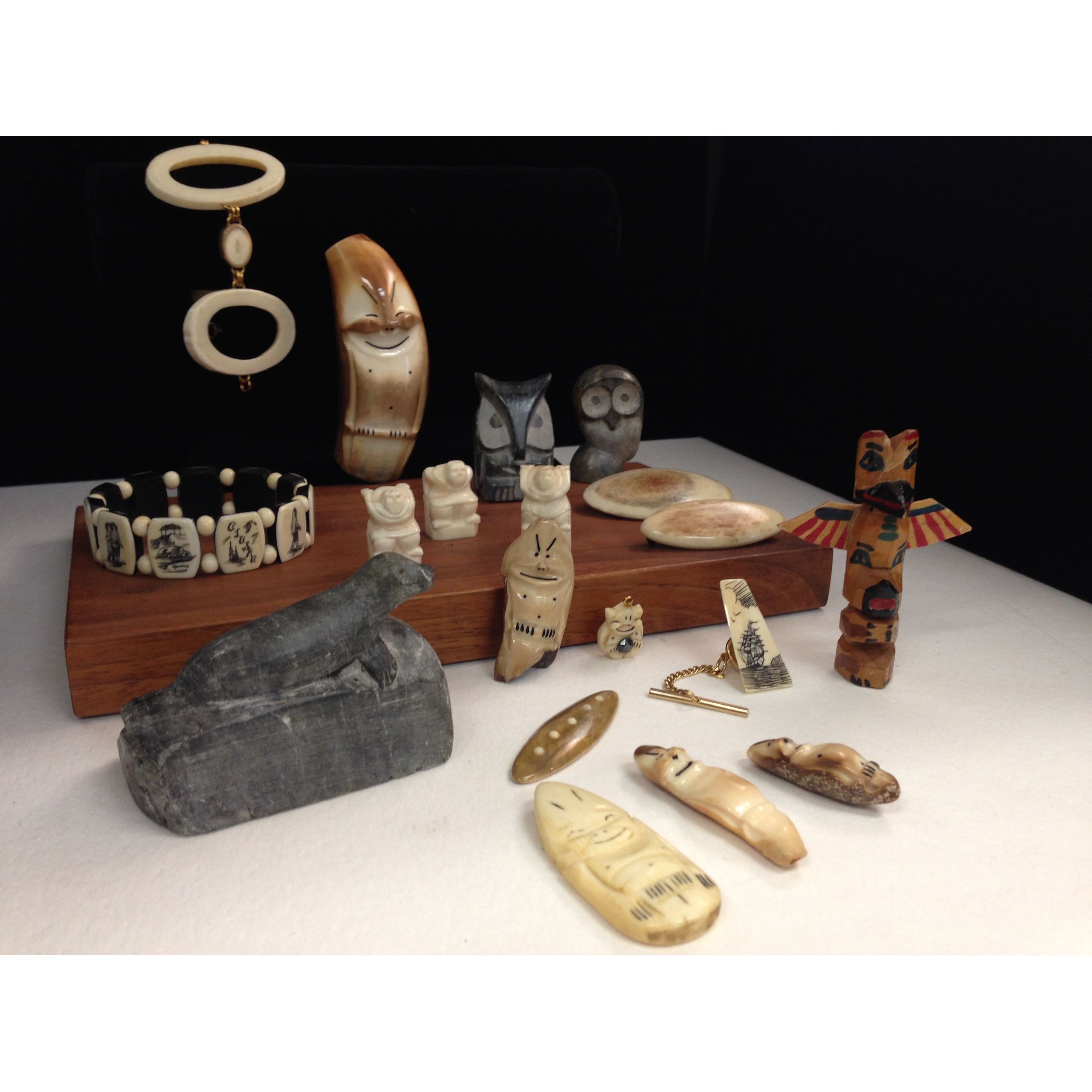 Alaskan Carved Stone and Walrus Ivory Souvenirs Cowan's Auction House