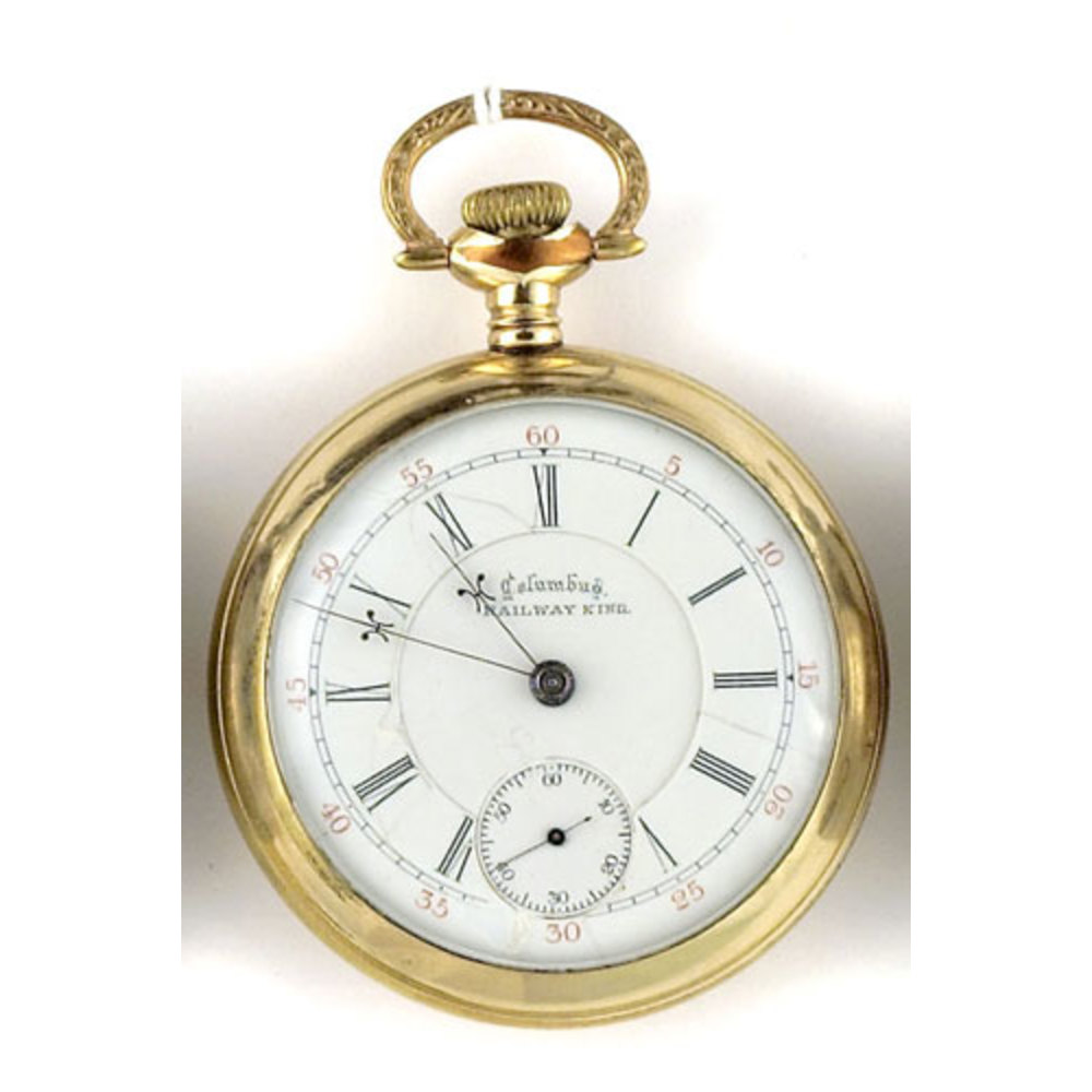 18s Columbus Railway King Pocket Watch, Cowan's Auction House The