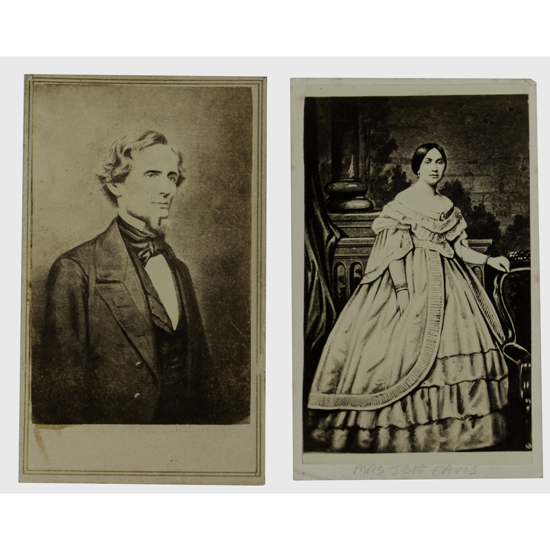 Jefferson and Varina Davis CDVs, Lot of Two Cowan's Auction House