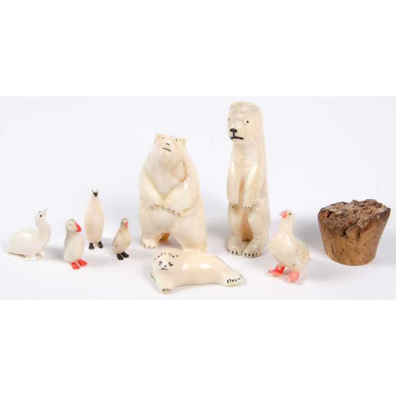 Alaskan Eskimo Walrus Ivory Carvings, From the Collection of Art Gerber