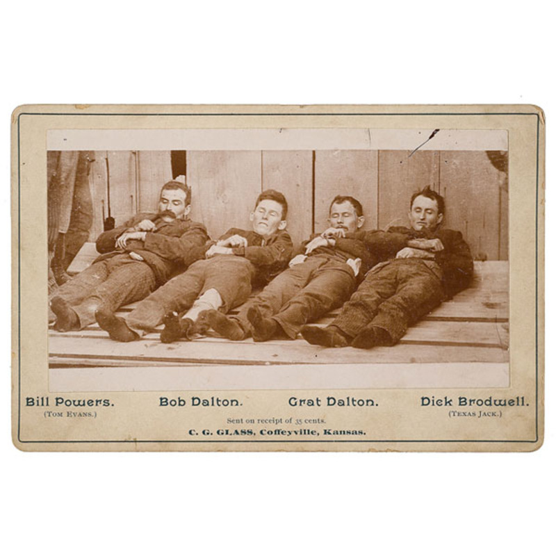 Photograph of the Dalton Gang in Death, Coffeyville, Kansas, auctions & price archive