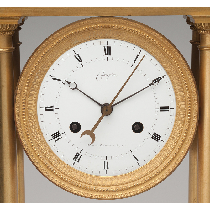 French Gilt Bronze Portico Clock Cowan's Auction House
