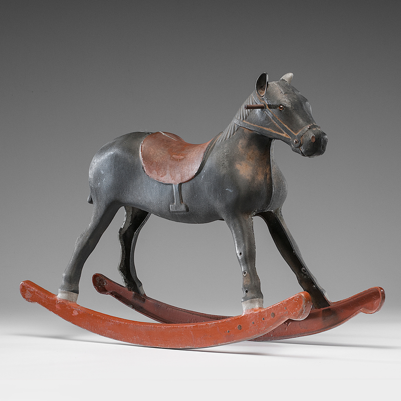 Painted Metal Rocking Horse Cowan's Auction House The Midwest's Most