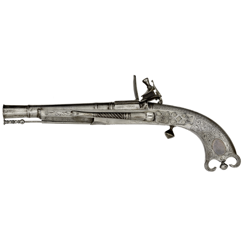 Scottish All Metal Flintlock Pistol by T. Murdoch auctions & price