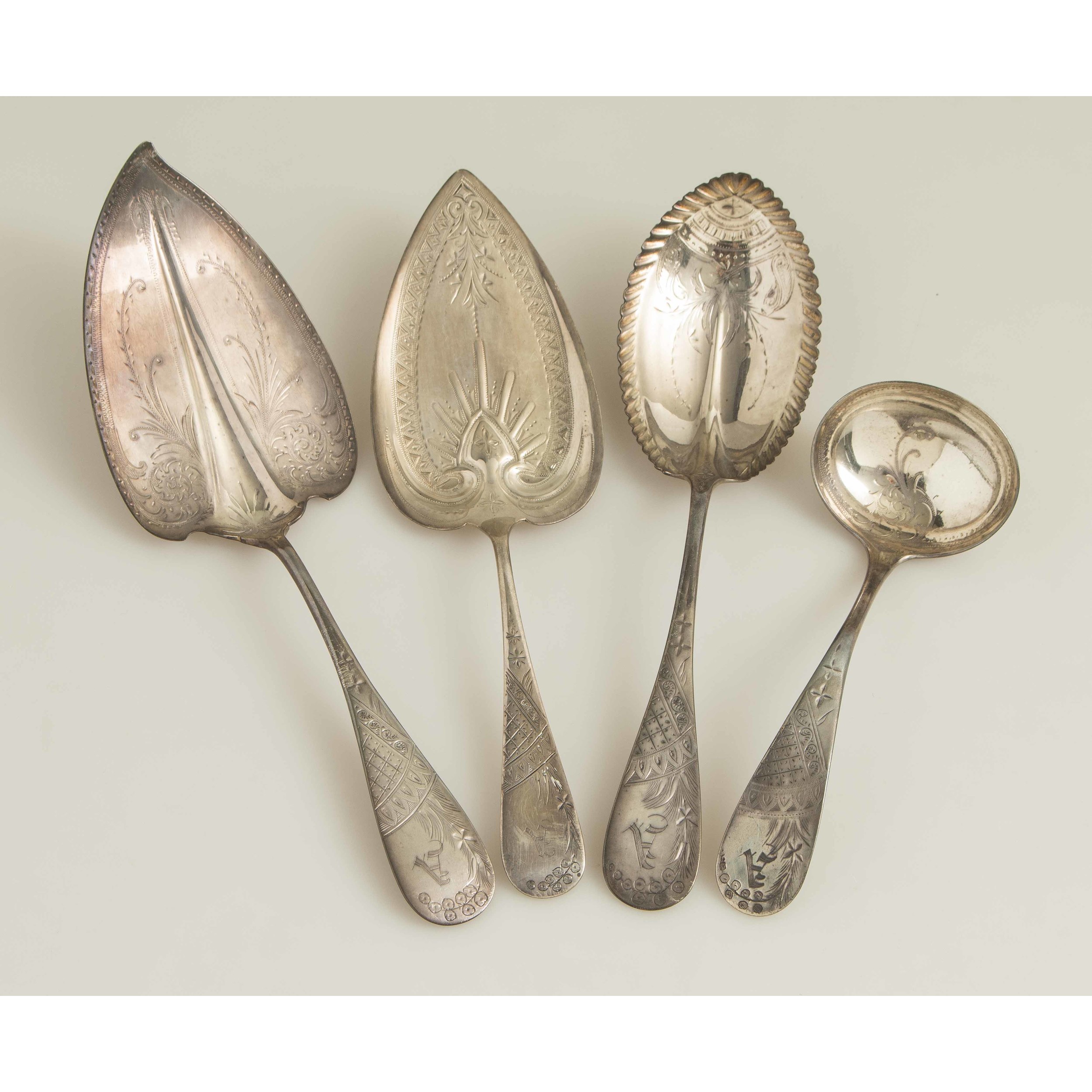 Four Sterling Silver Serving Pieces, Occidental Pattern Witherell's