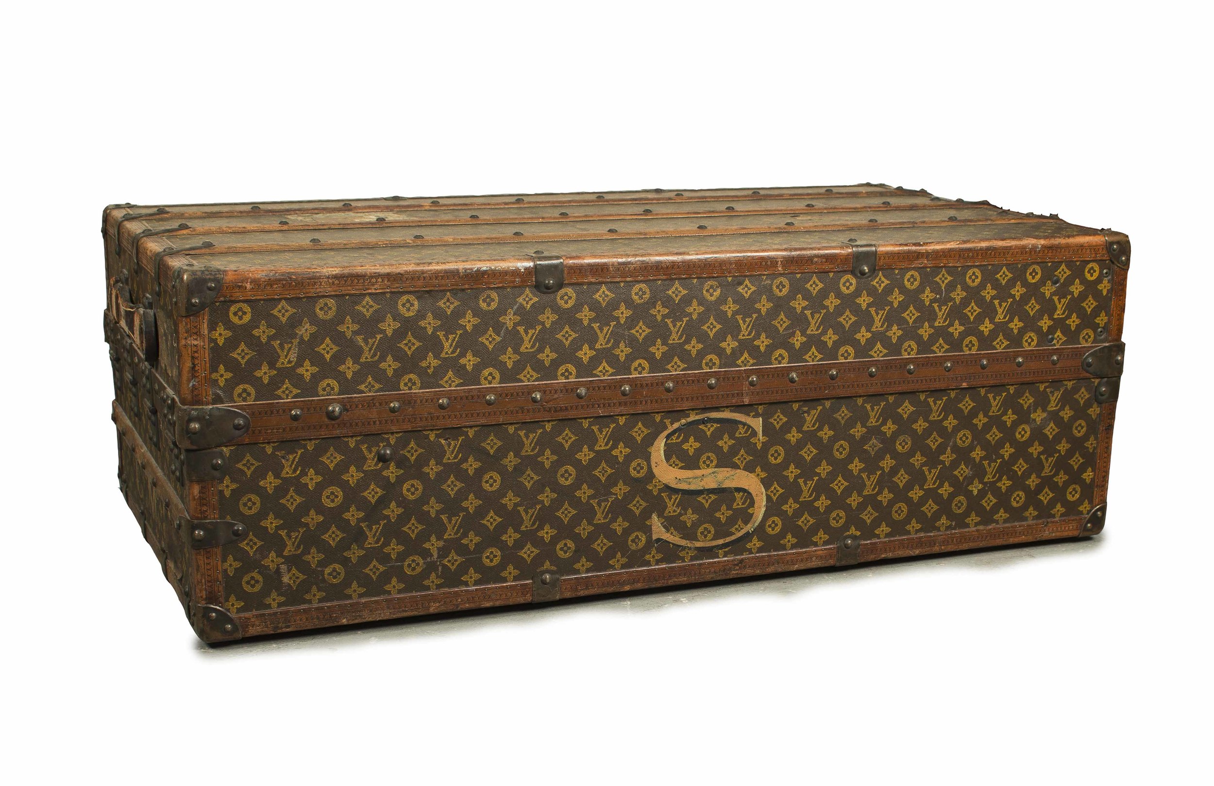 Vintage Louis Vuitton Trunk Monogram Fonts Literacy Basics