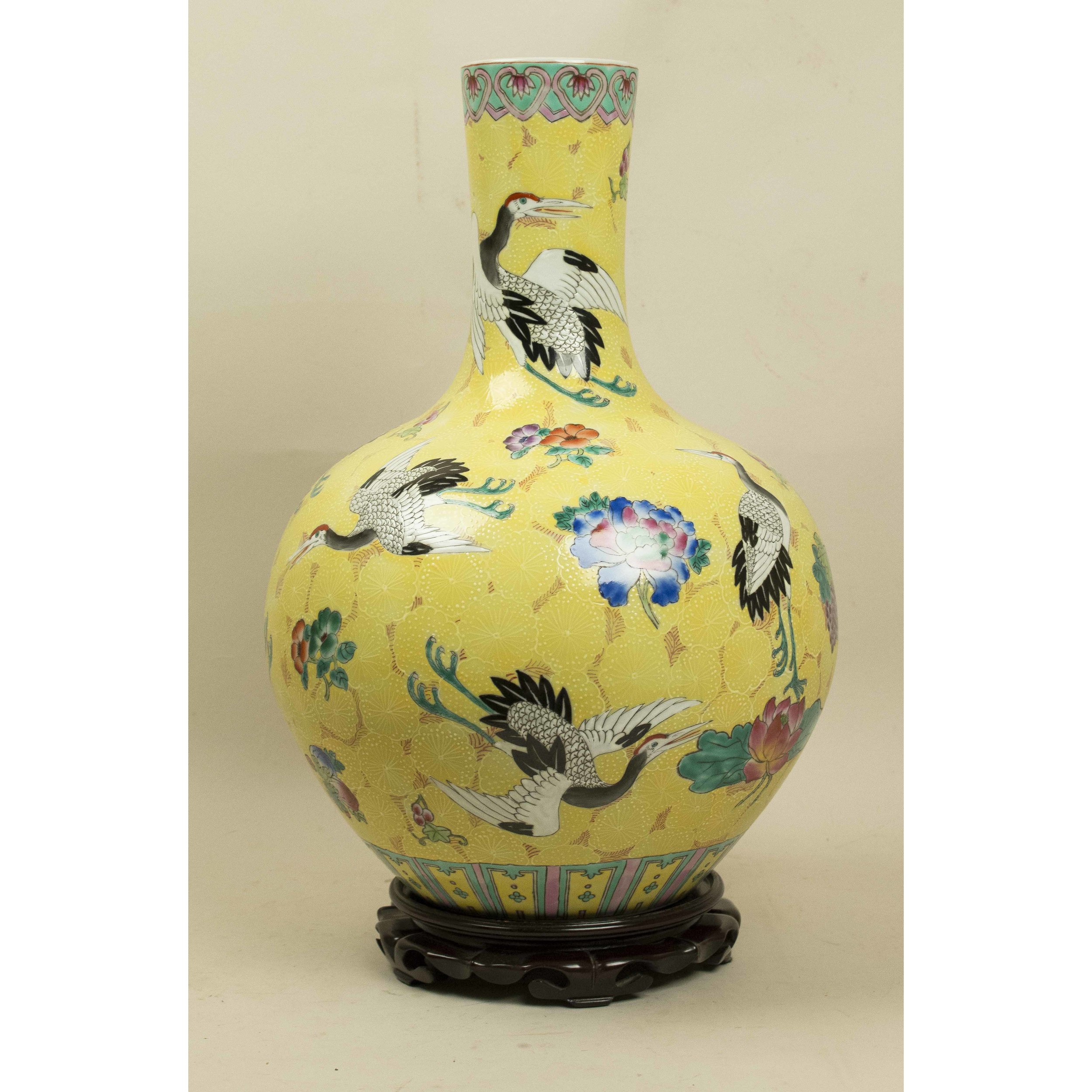 Chinese Yellow Vase Witherell's Auction House