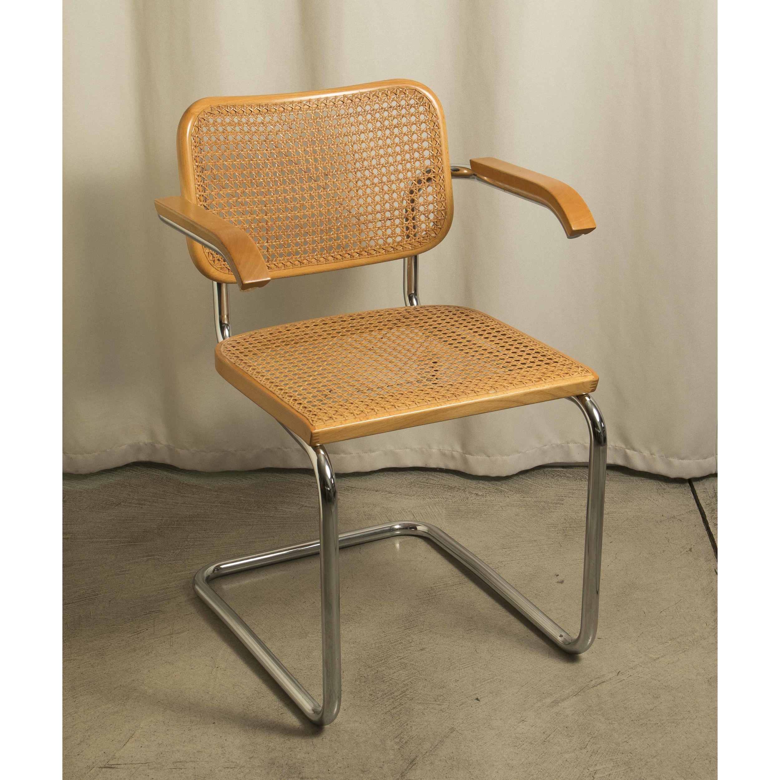 6 Marcel Breuer / Knoll Cane Chairs Witherell's Auction House