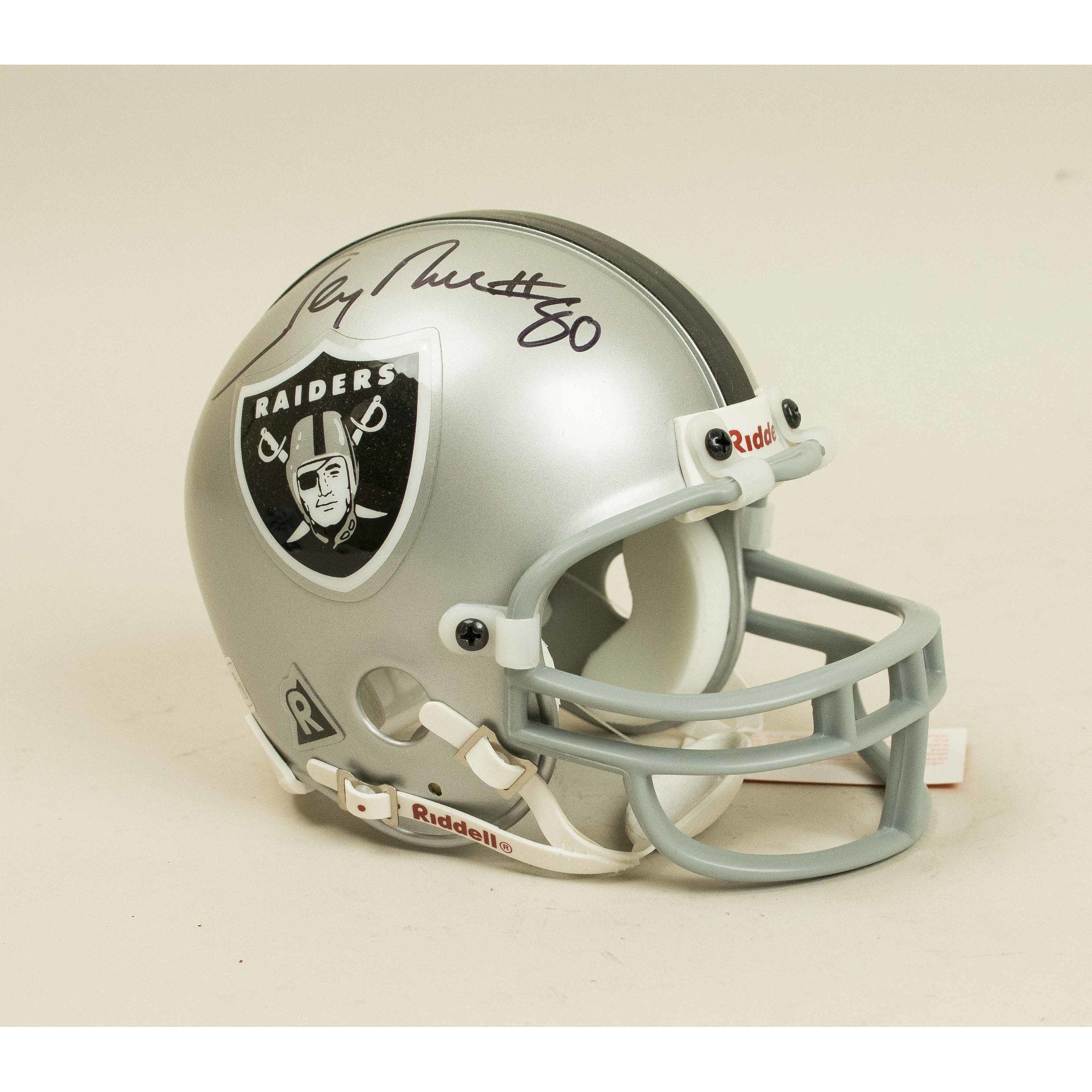 Raiders Signed Football & Helmet by Rice & Garcia Witherell's Auction