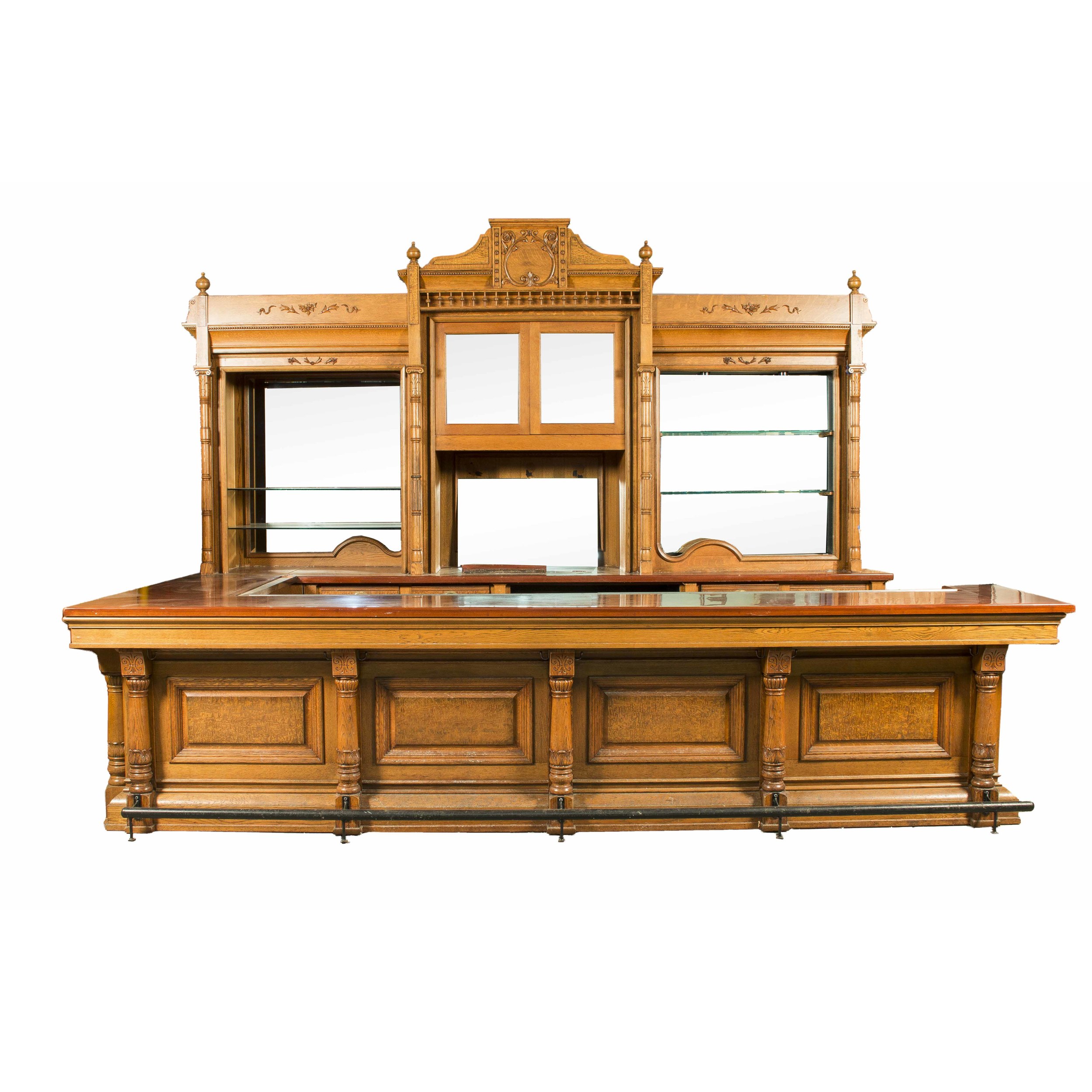 Historic Antique Front & Back Bar Witherell's Auction House