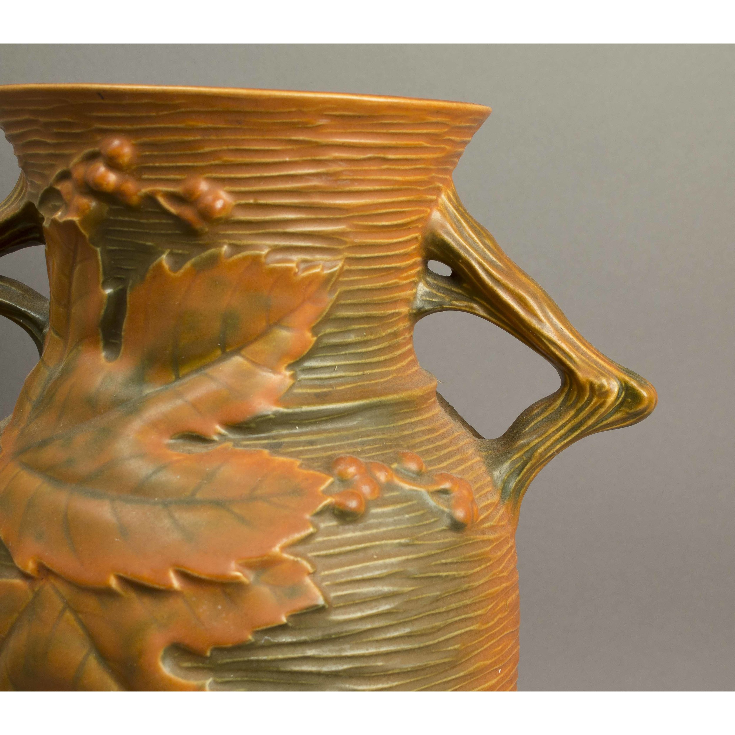 Large Roseville Bushberry Floor Vase Witherell's Auction House