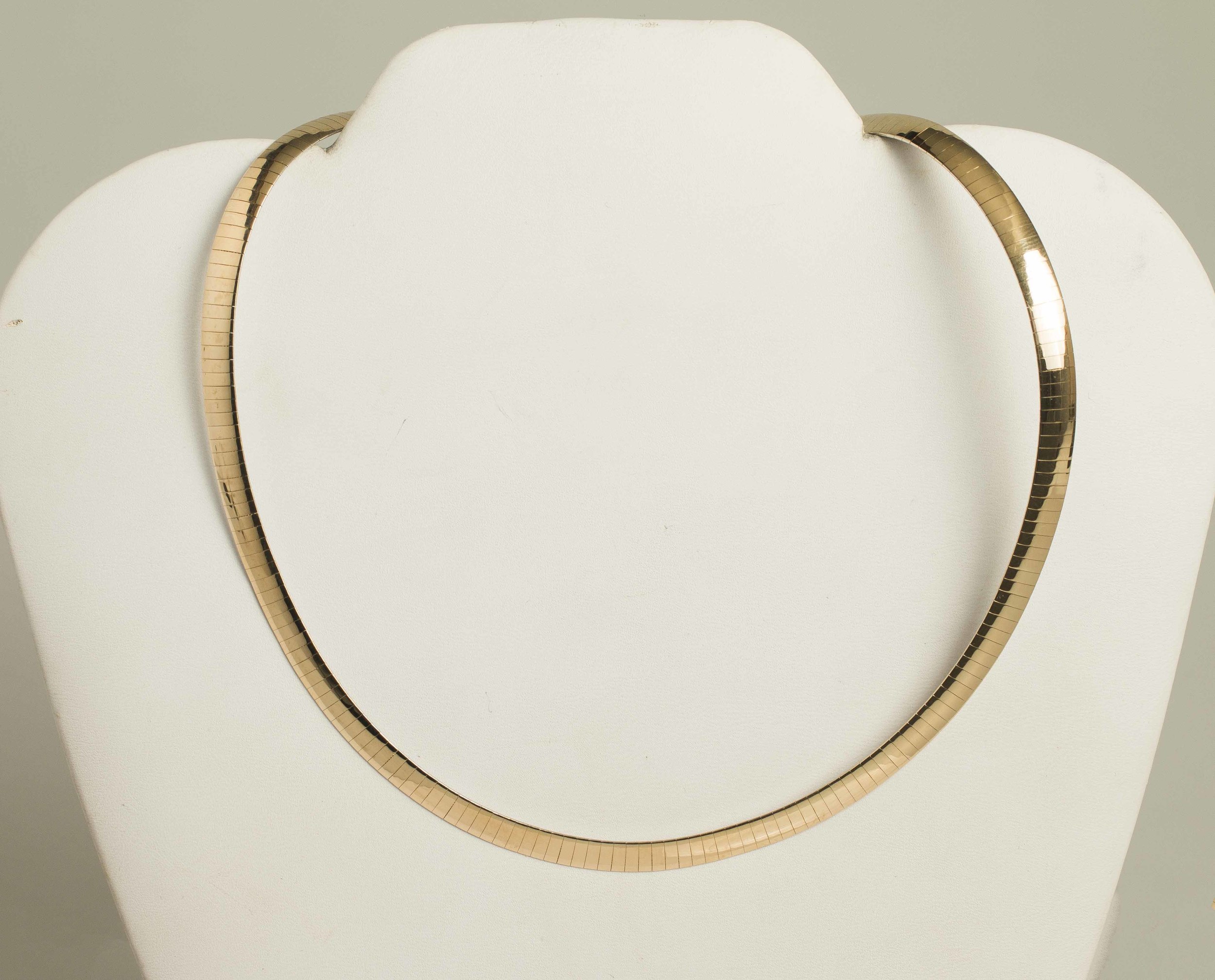 TwoTone Omega 14K Gold Necklace Witherell's Auction House