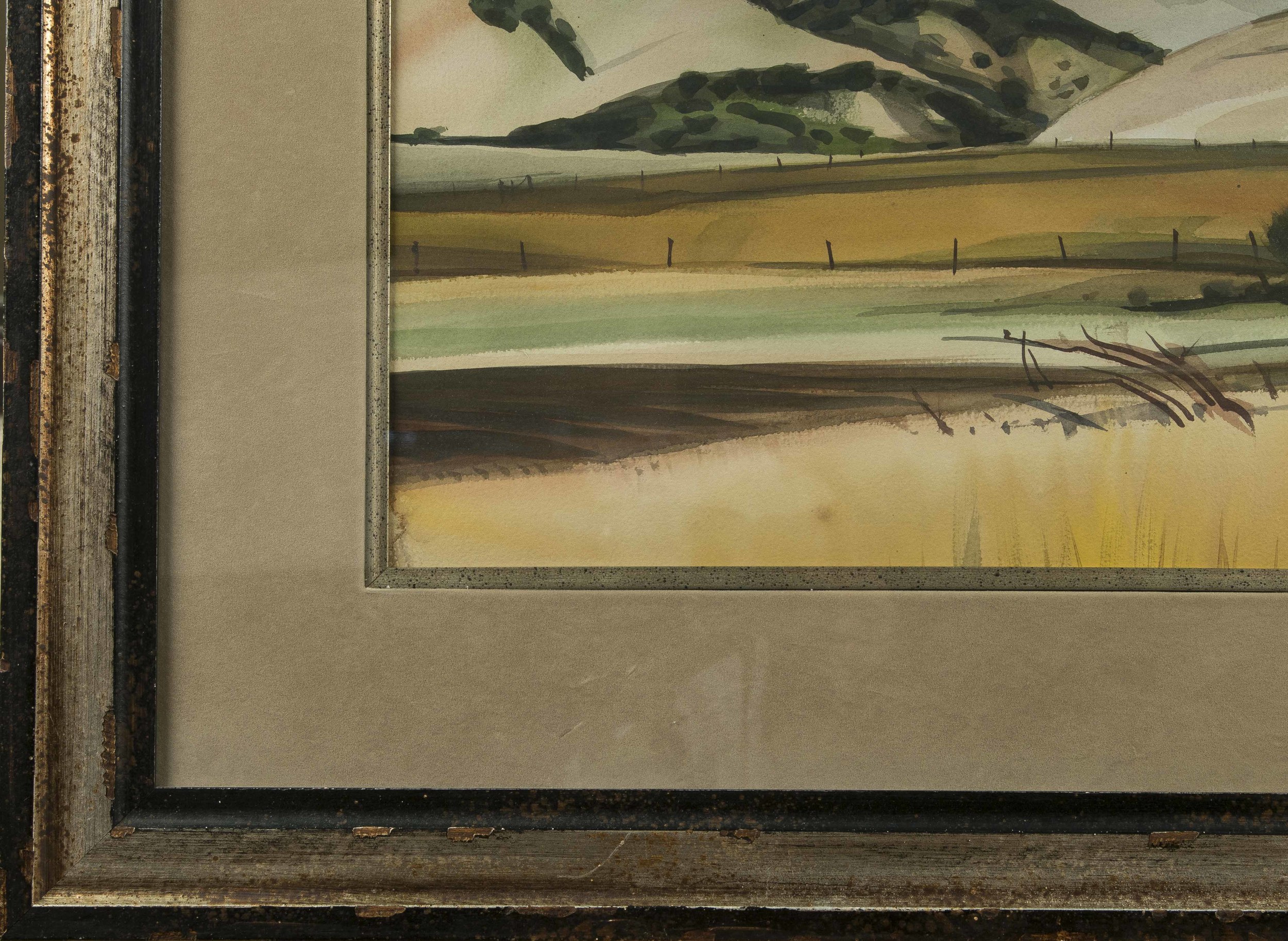 Milford Zornes Watercolor, Laguna Canyon, 1962 Witherell's Auction House