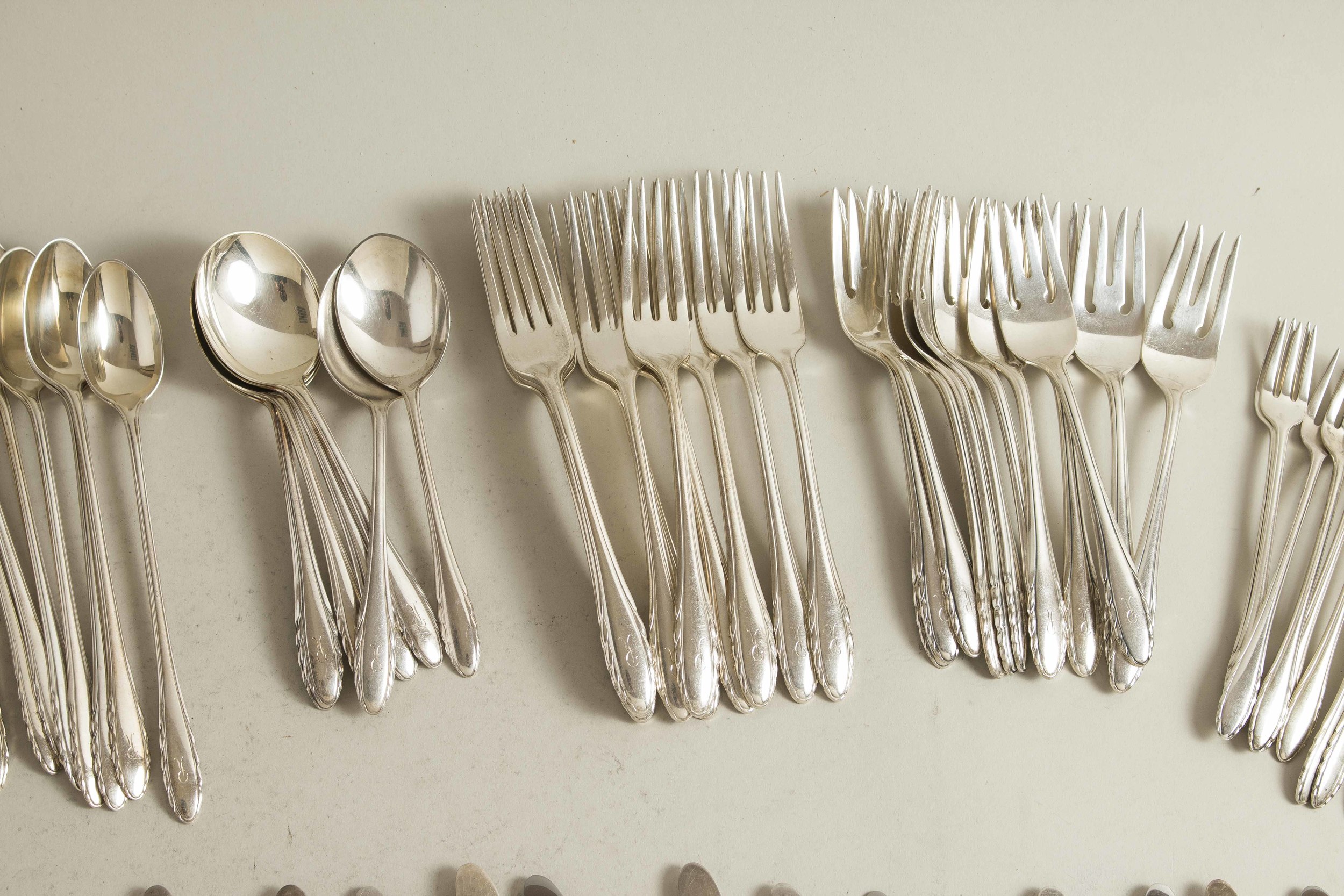 113 Piece Gorham Sterling Flatware, Lyric Pattern Witherell's Auction
