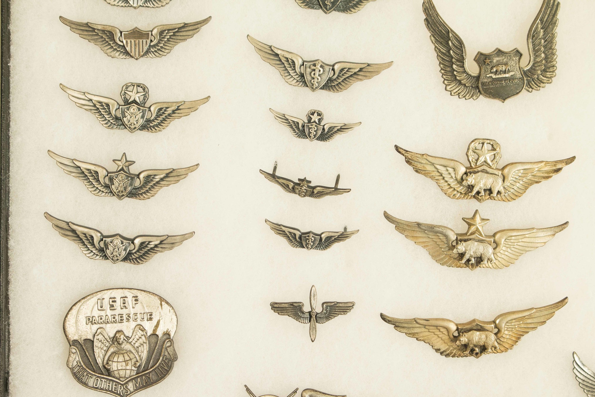 US Army, ROTC, and Calif. National Guard Wings and Badges Witherell's