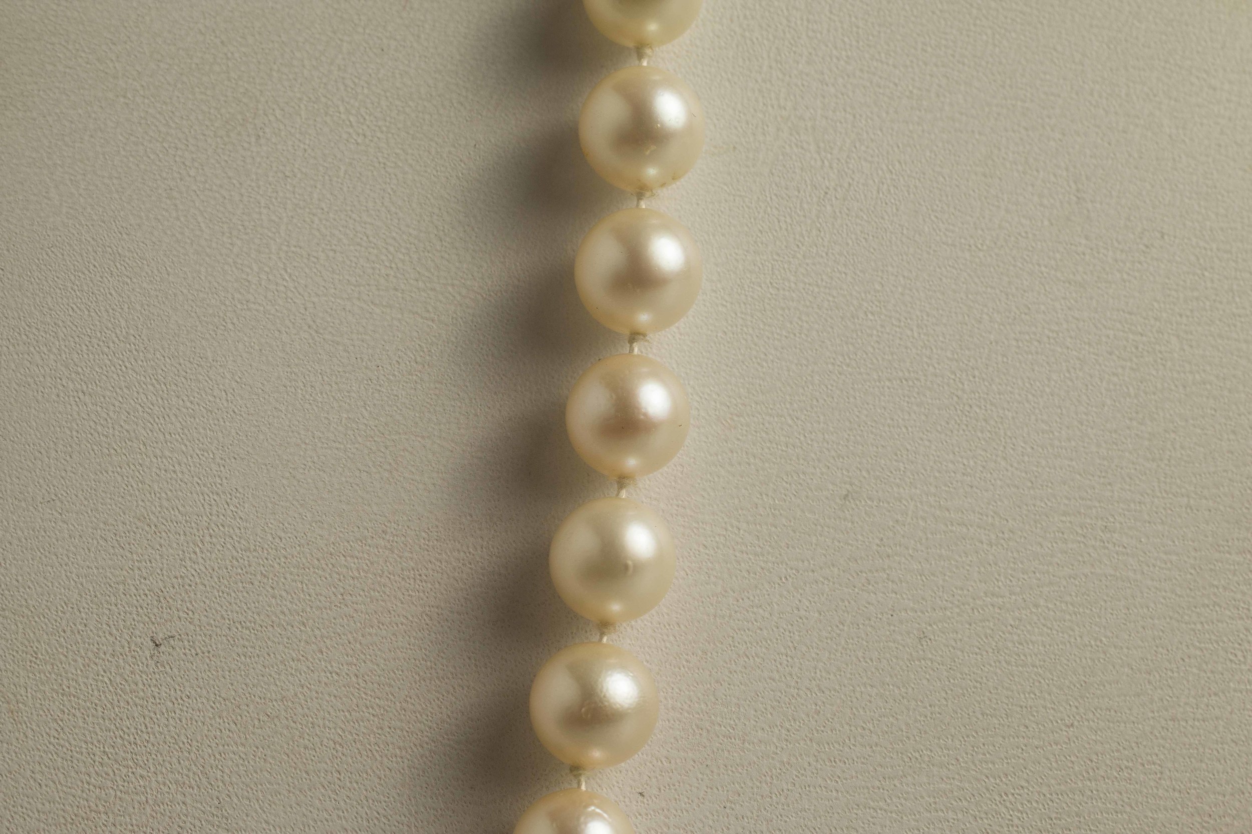 Salt Water Pearl 14k Necklace Witherell's Auction House