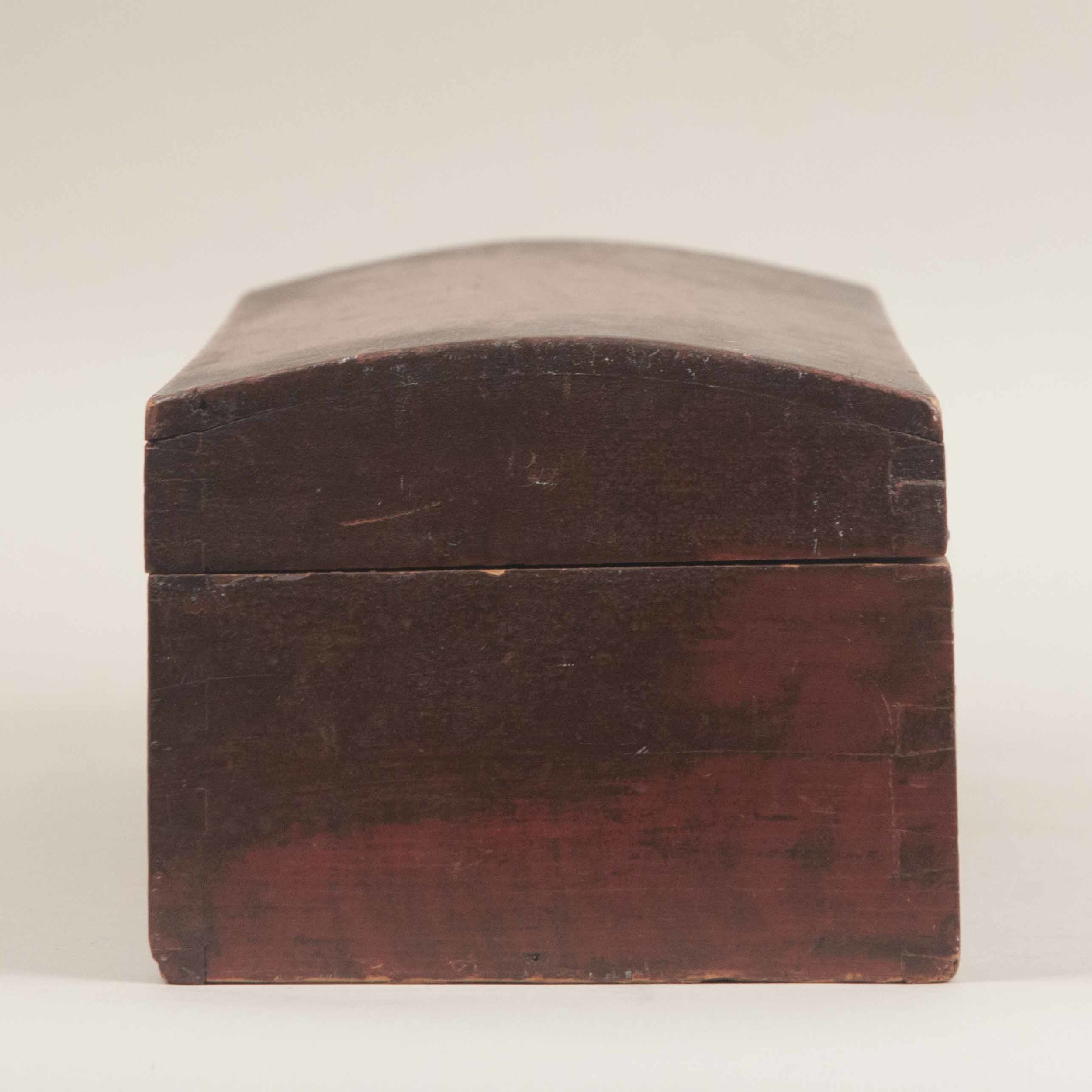 Two Antique Painted Wood Boxes Witherell's Auction House