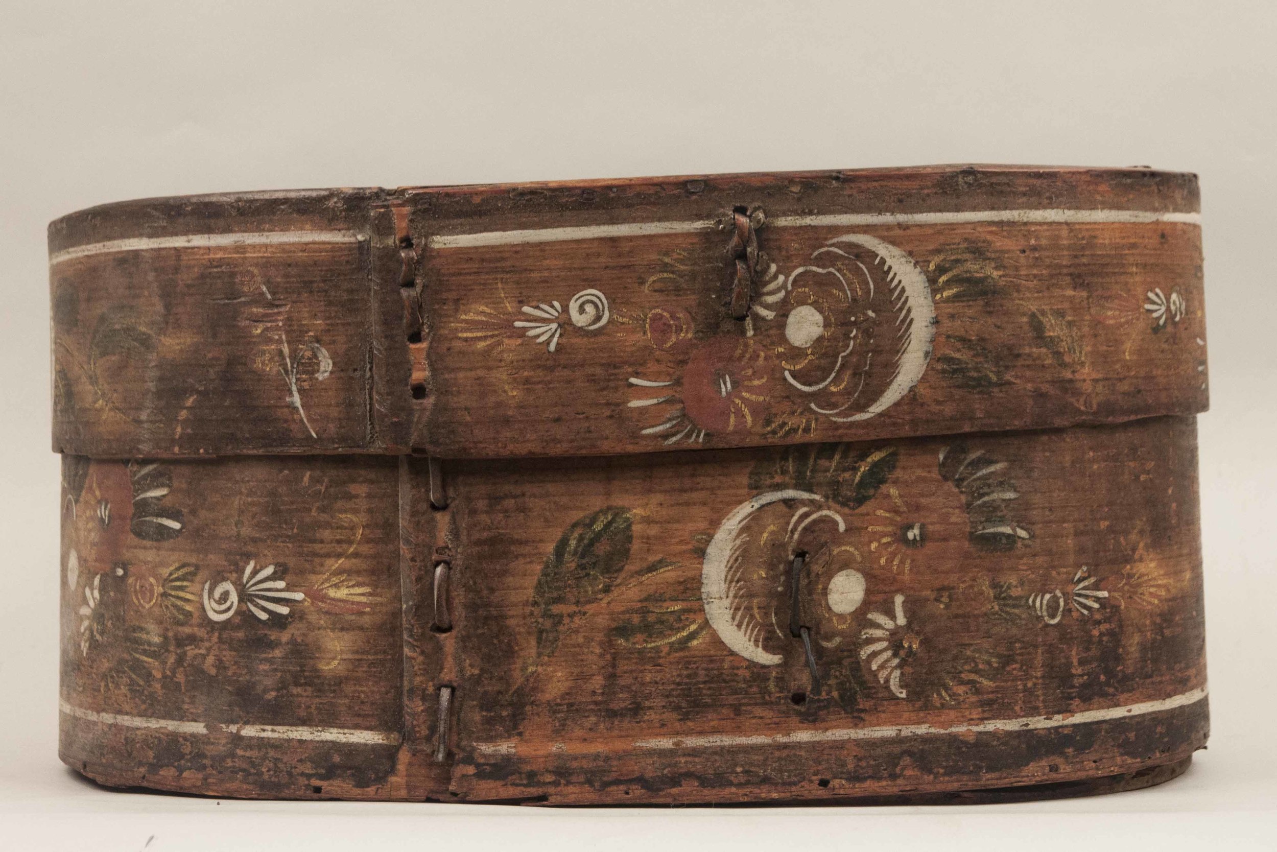 Antique Wood Bride's Box Witherell's Auction House