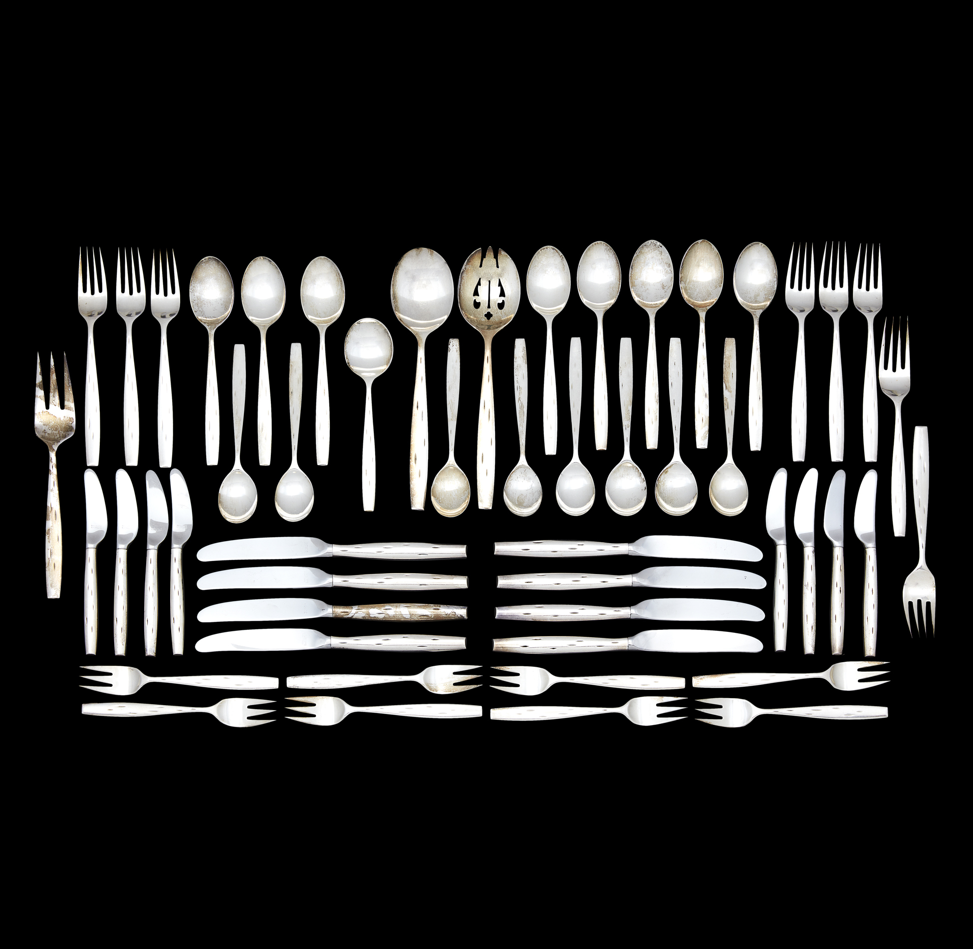 52 Piece Wallace Sterling Silver Flatware, 58 ozt Witherell's Auction