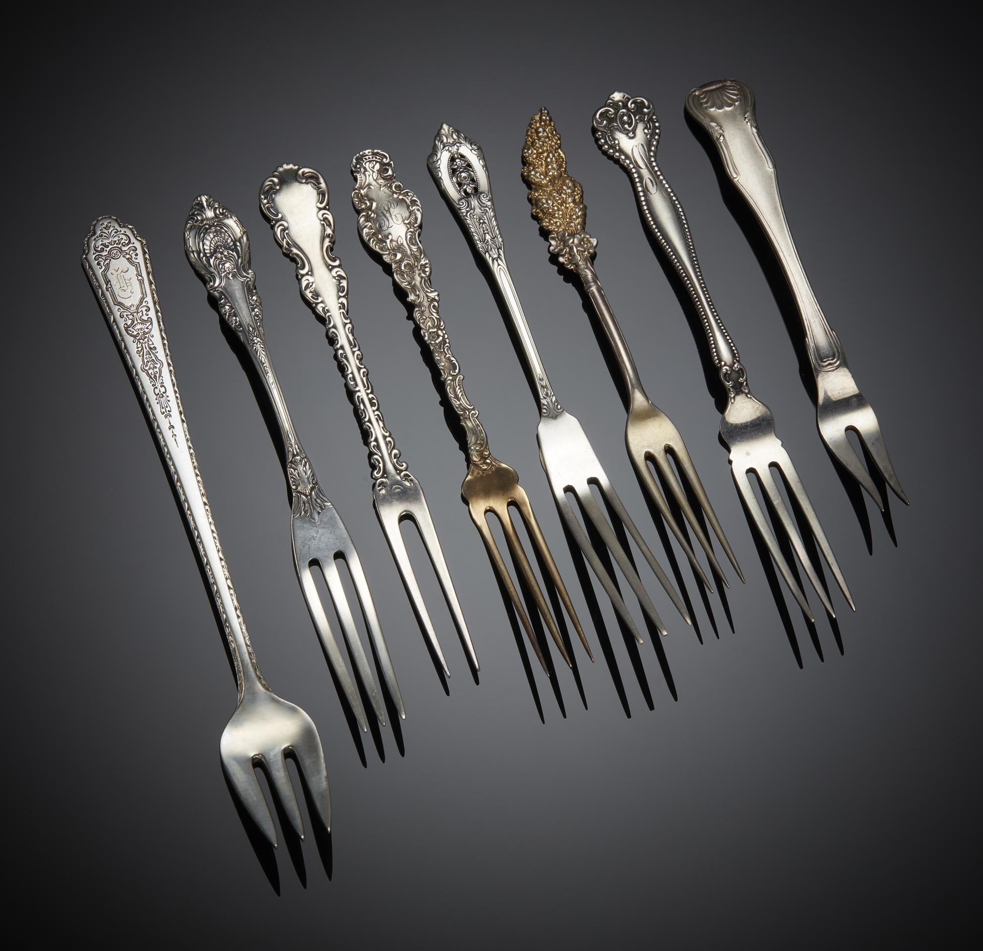 Assorted Sterling Cocktail & Strawberry Forks, 17.3 ozt Witherell's