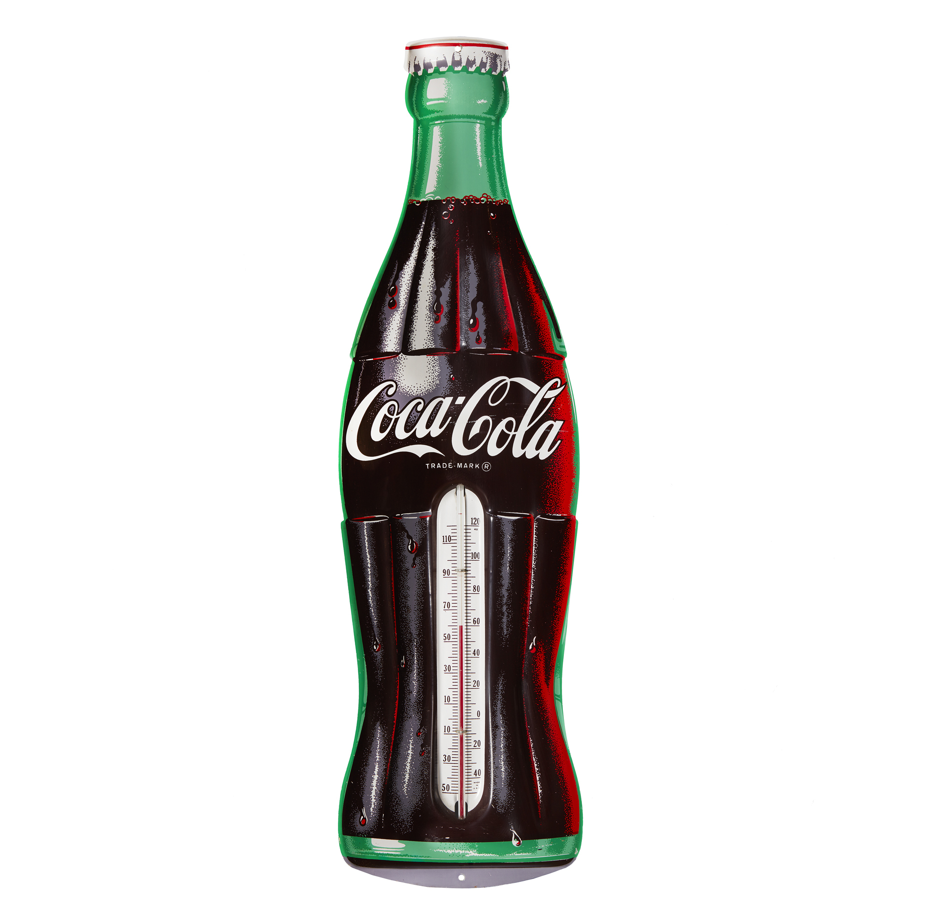 CocaCola Metal Thermometer Witherell's Auction House