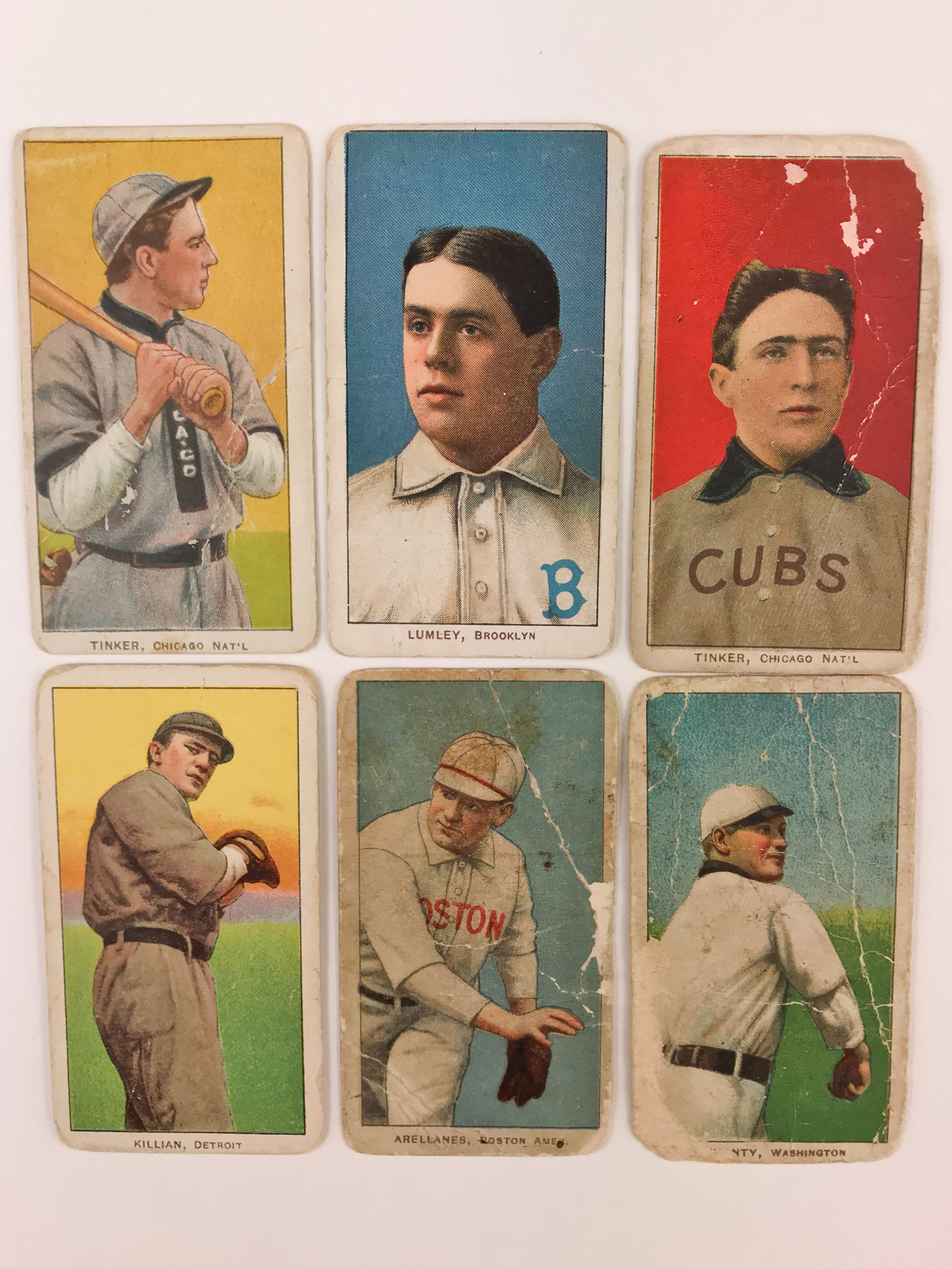 Six 19091911 T206 Sweet Caporal Baseball Cards Witherell's Auction House
