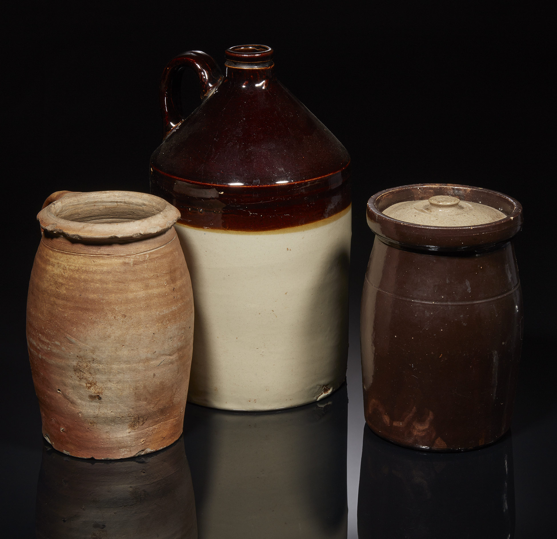 Albany Slip Stoneware Vessels Witherell's Auction House