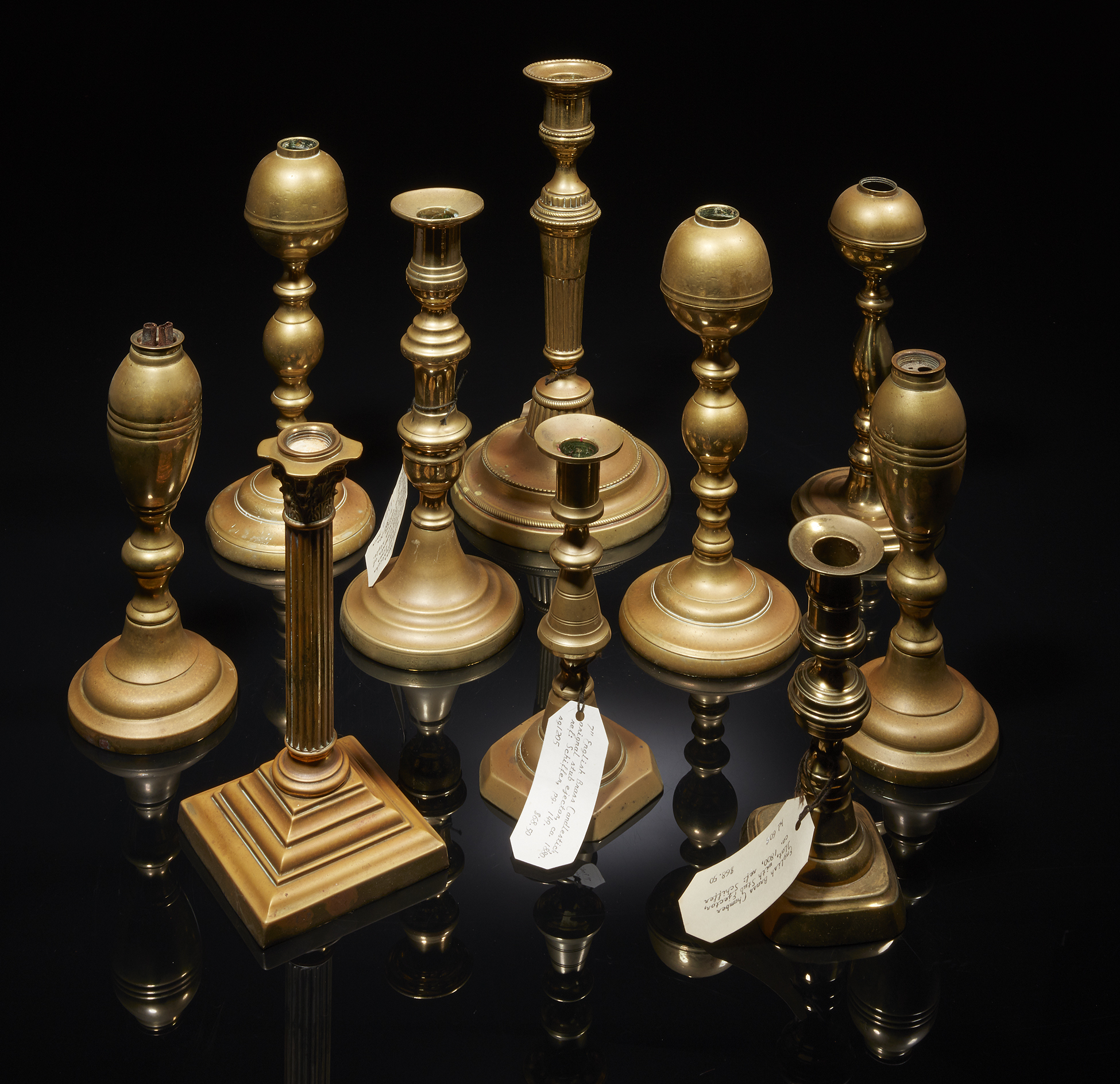 Brass Candlesticks & Oil Lamps Witherell's Auction House