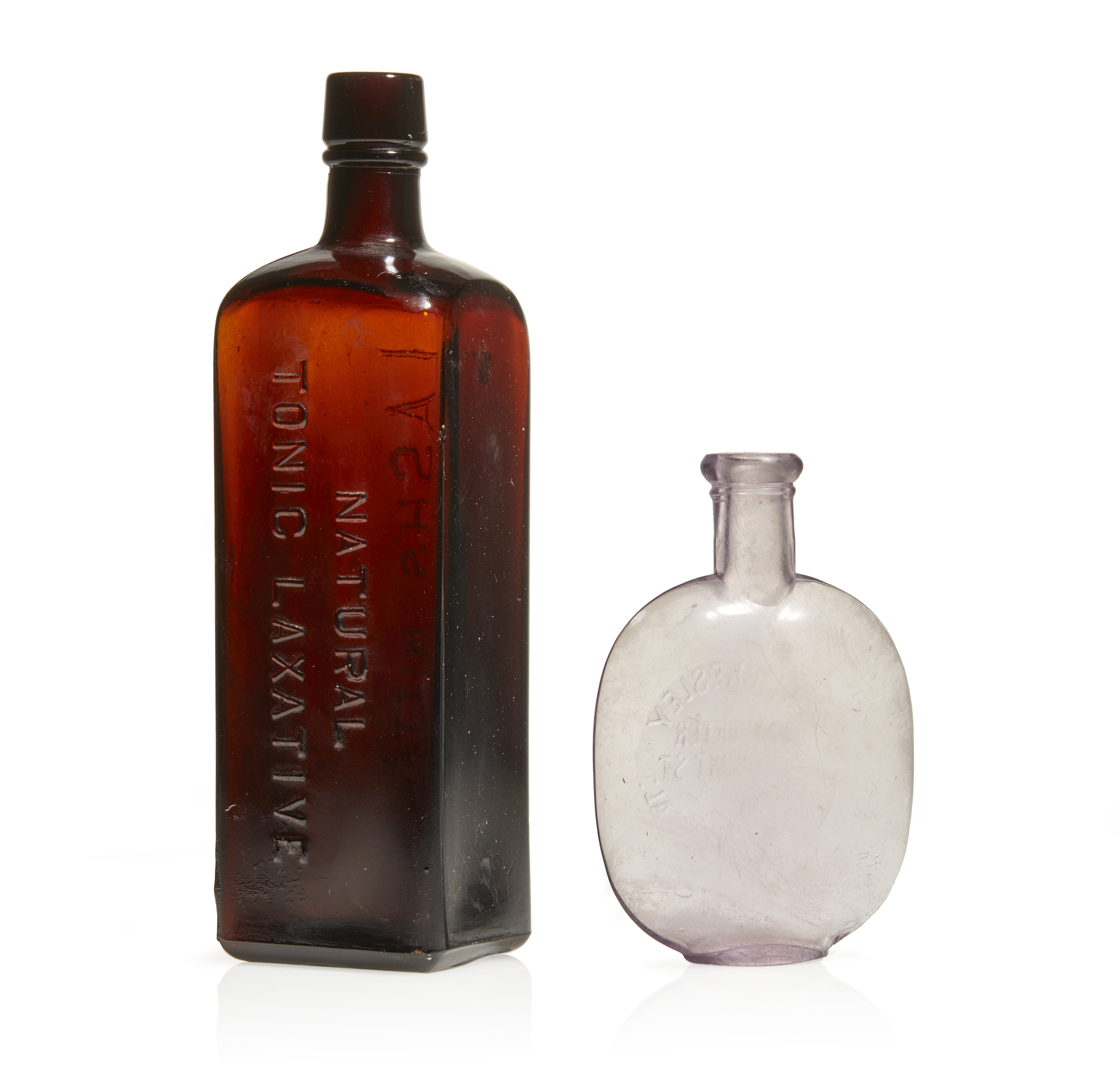 Lash's Bitters Bottle and Sacramento Pumpkin C Flask Witherell's