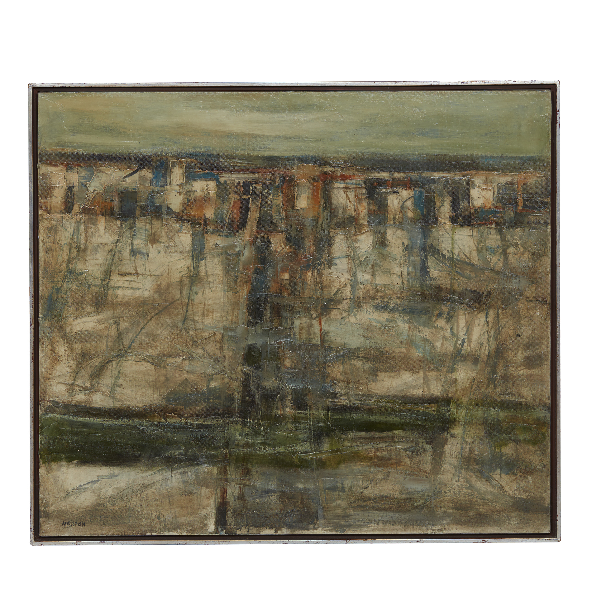 Burdette Morton, Painting, "City Edge" Witherell's Auction House