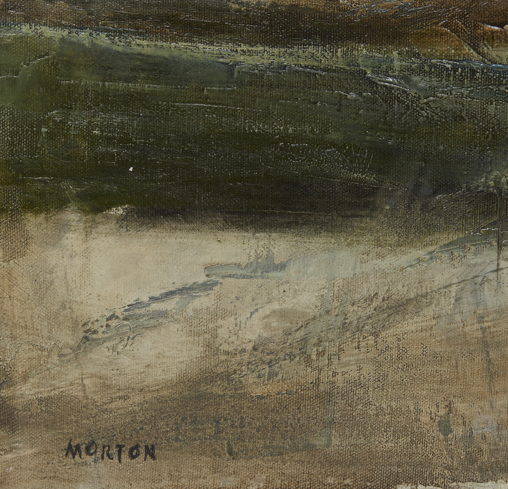 Burdette Morton, Painting, "City Edge" Witherell's Auction House