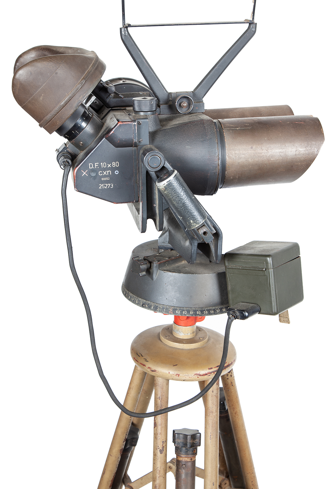 German WWII Flak Artillery Binoculars on Steel Tripod Witherell's