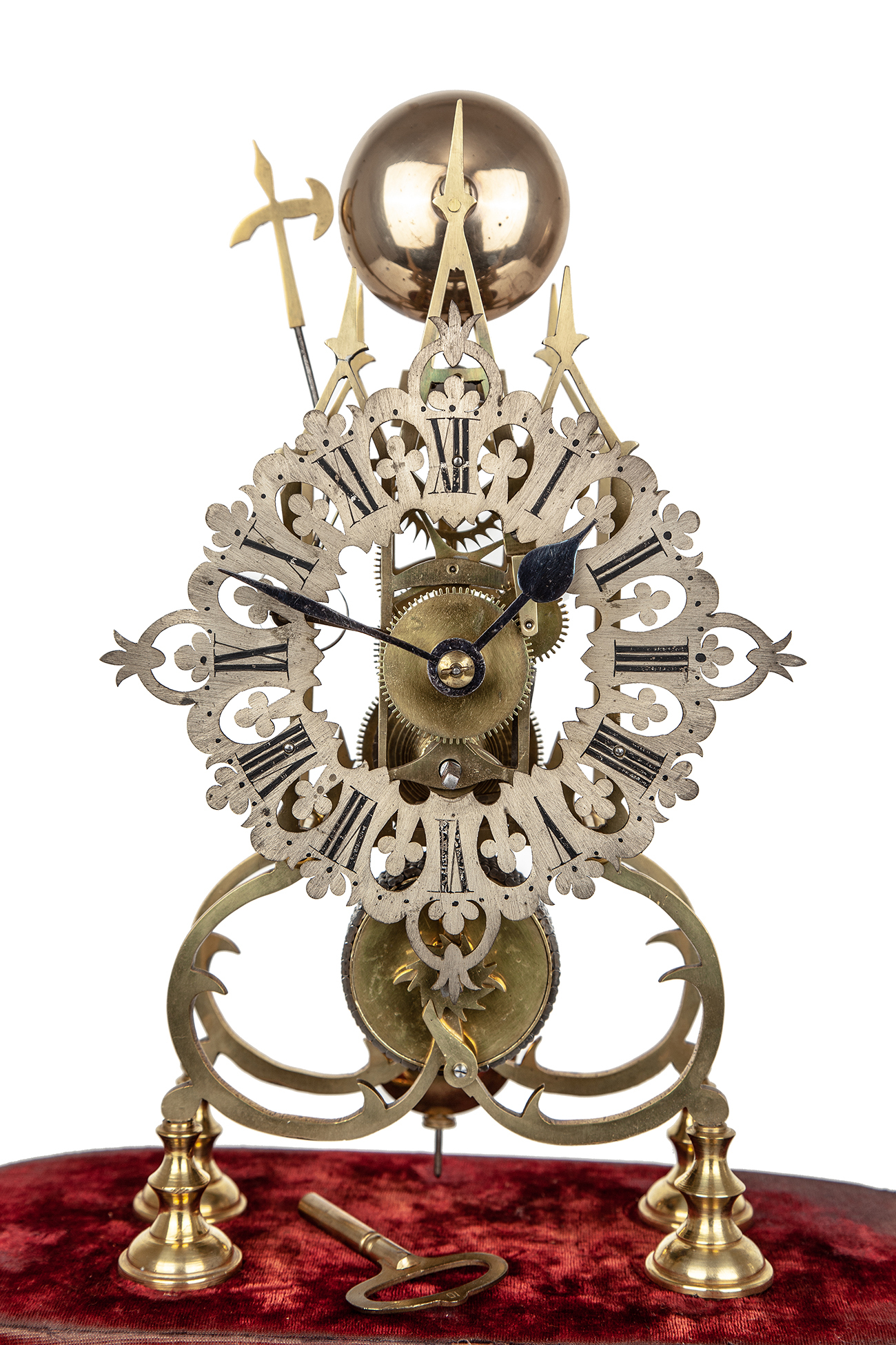 English Skeleton Clock Witherell's Auction House