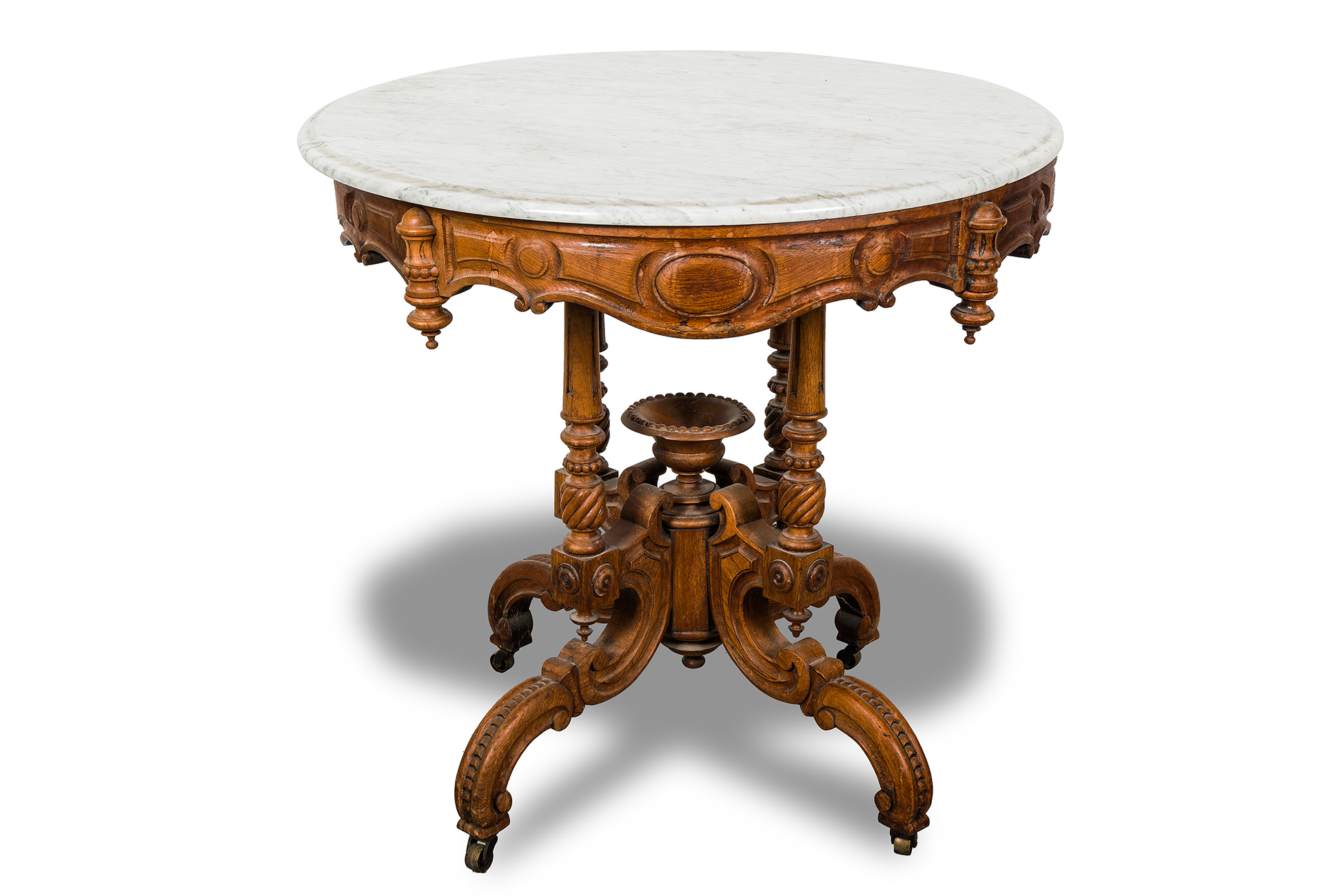 19th Century American Marble Top Parlor Table Witherell's Auction House