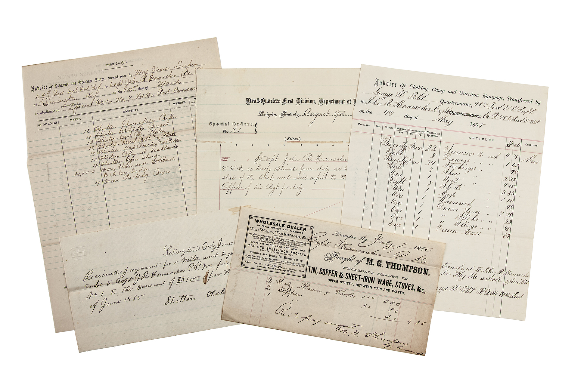 Civil War Era Military Documents Witherell's Auction House