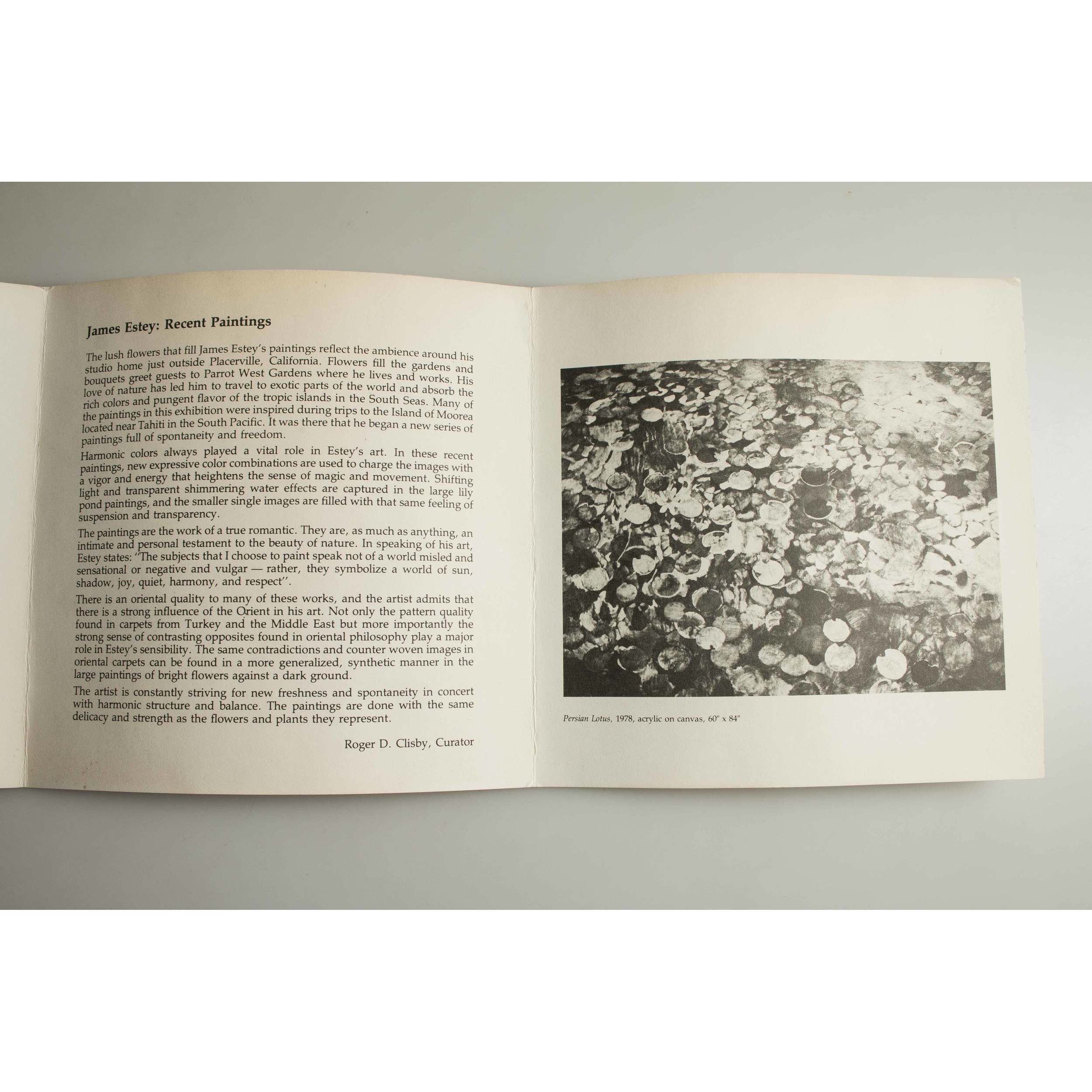 James Estey (California, 19402014) Painting, "Lily" Witherell's