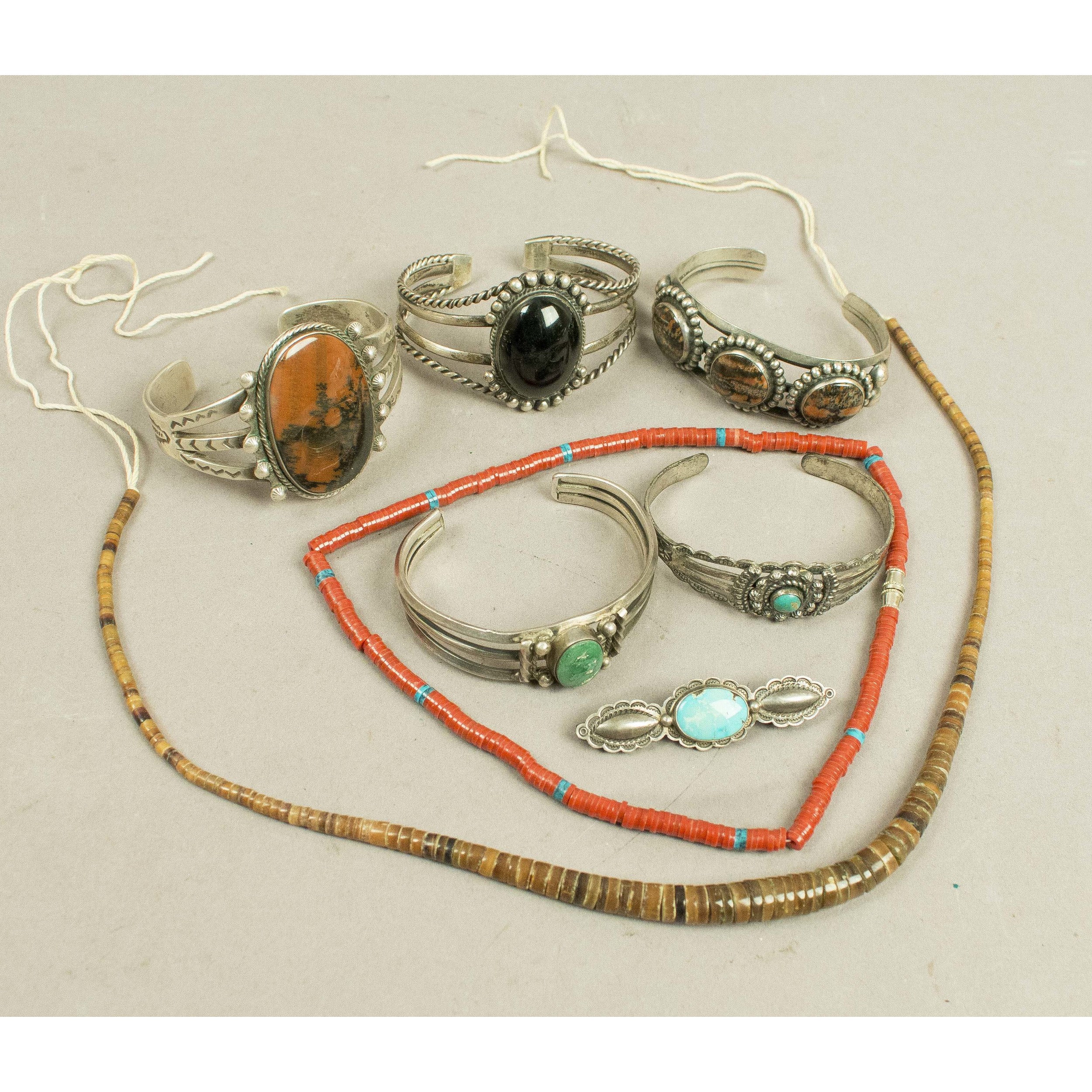 Native American Sterling Silver & Stone Jewelry Witherell's Auction House