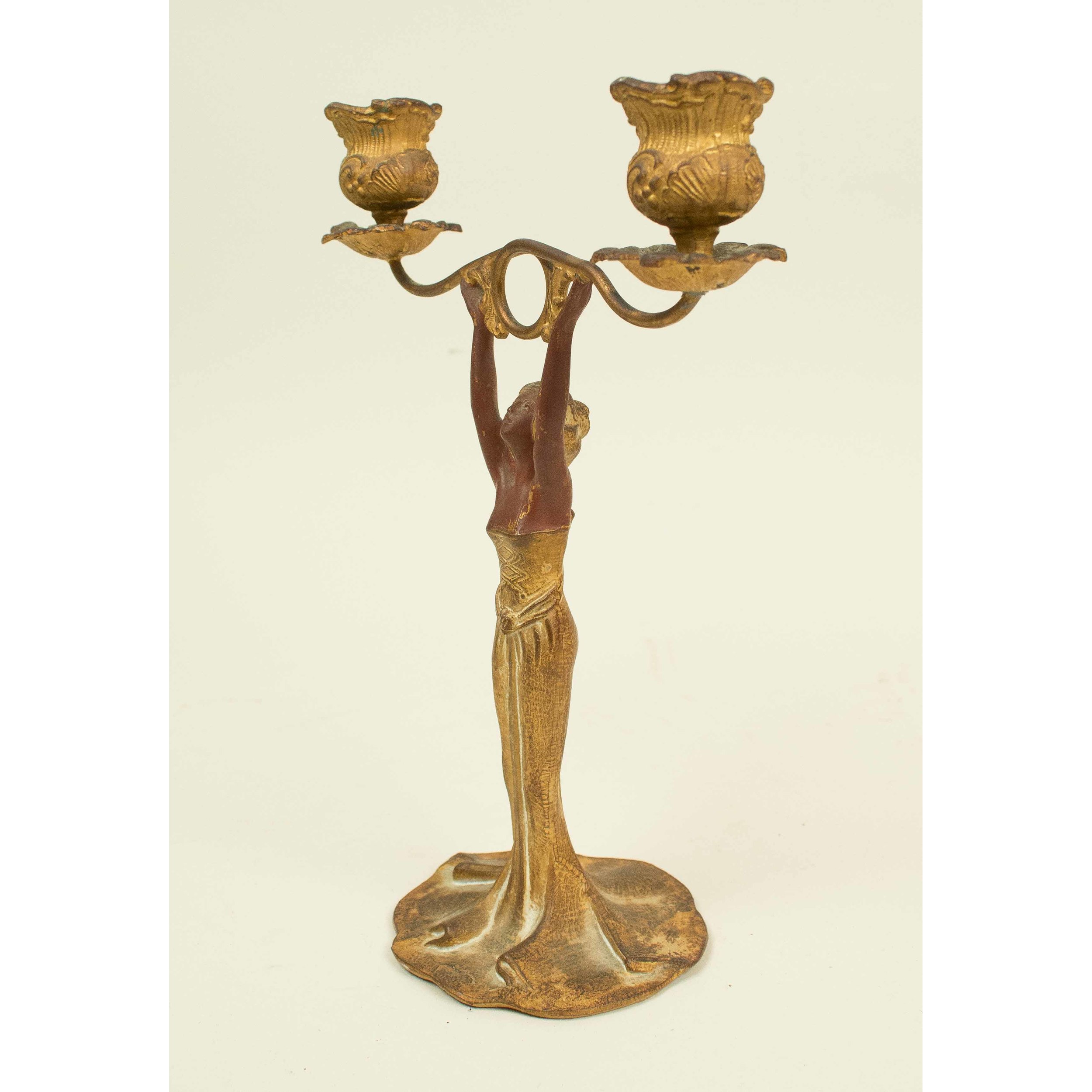 Art Nouveau Figural Candlestick Witherell's Auction House