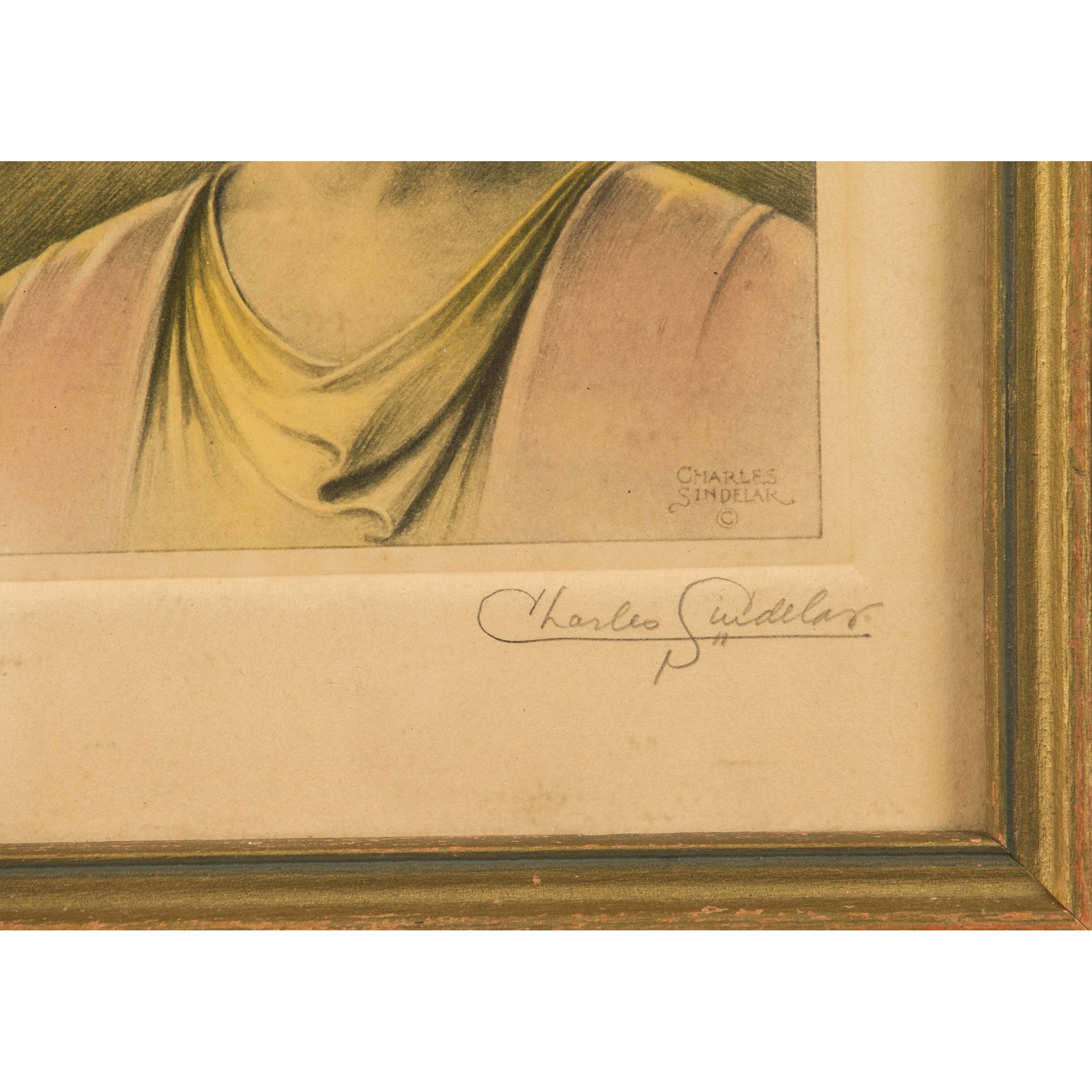 Colored Etching Witherell's Auction House