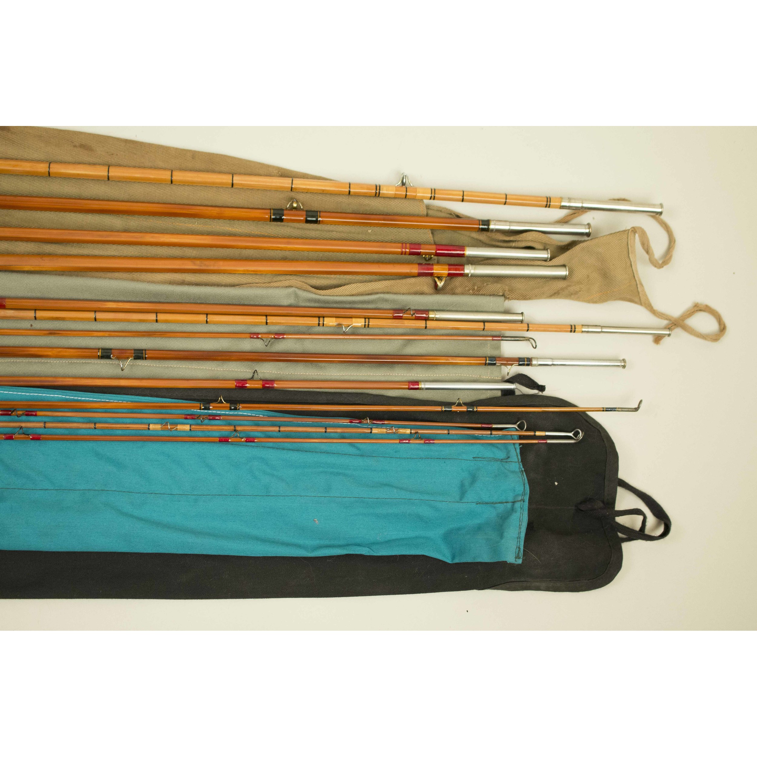 4 Vintage Split Bamboo Fly Rods Witherell's Auction House