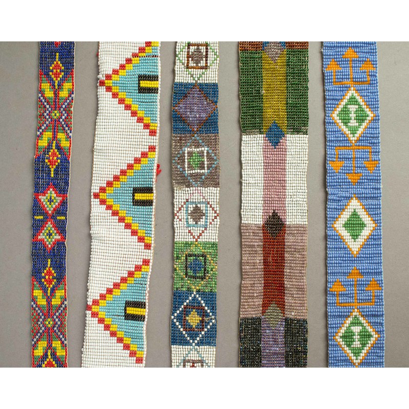 Five Native American Beaded Belts Witherell's Auction House
