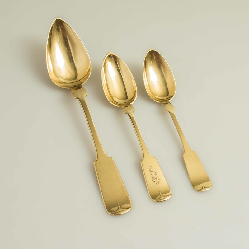 Three 18k Gold Spoons, San Francisco Witherell's Auction House