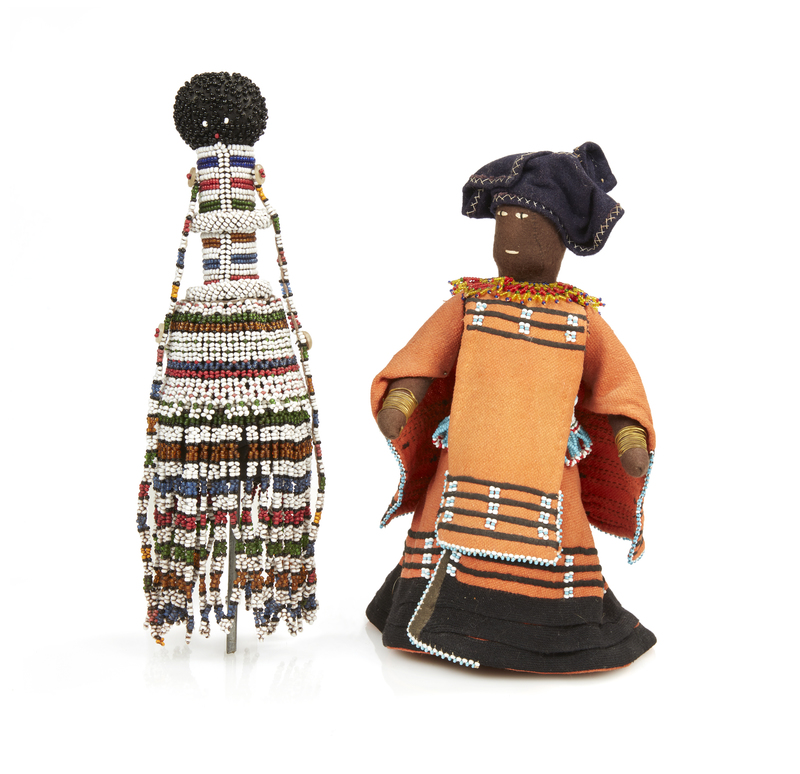 Pedi, Sotho South Africa “Ntwana” Beaded Doll & Xhosa Doll Witherell